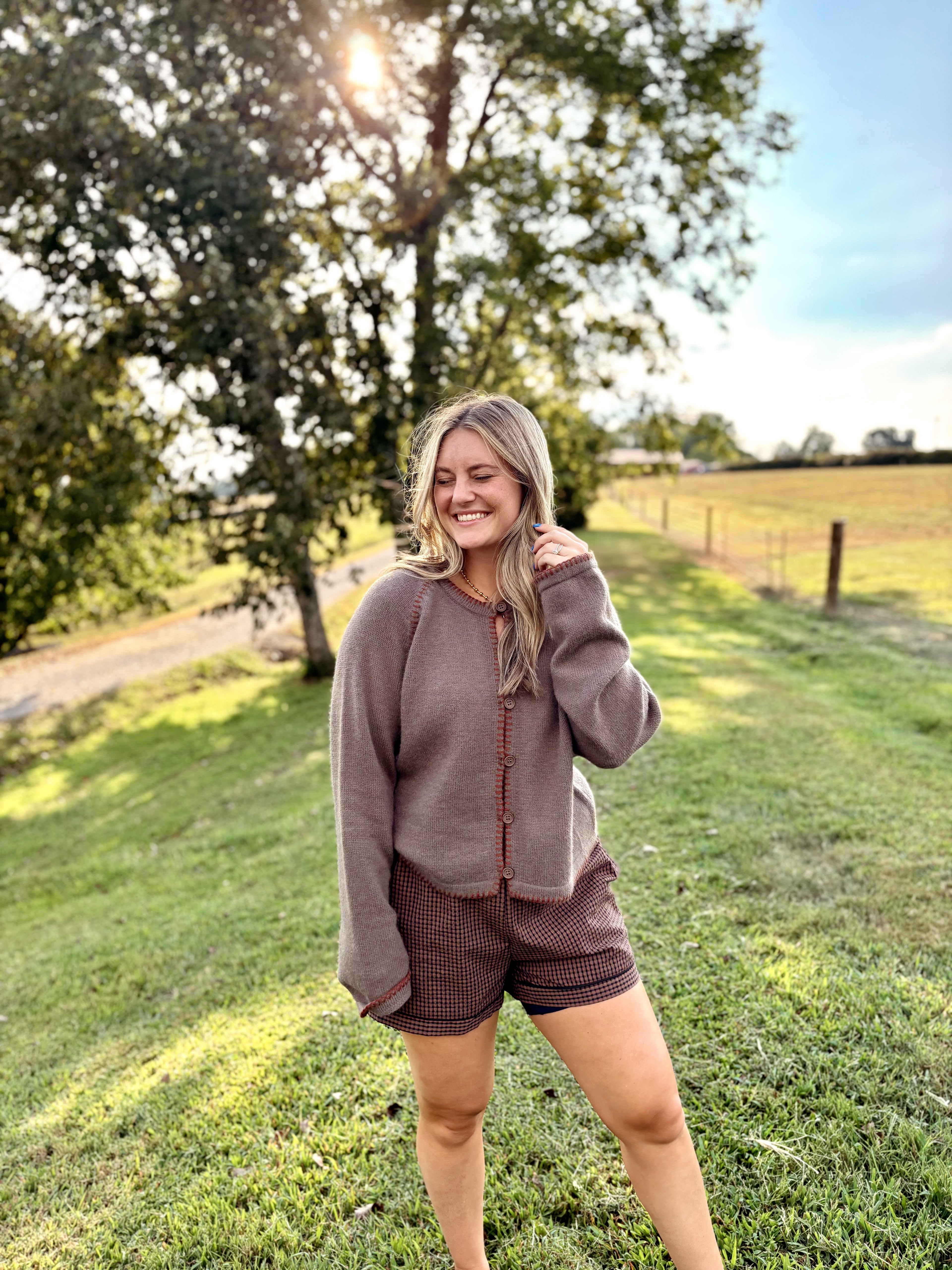 Mocha Muse Button Cardigan