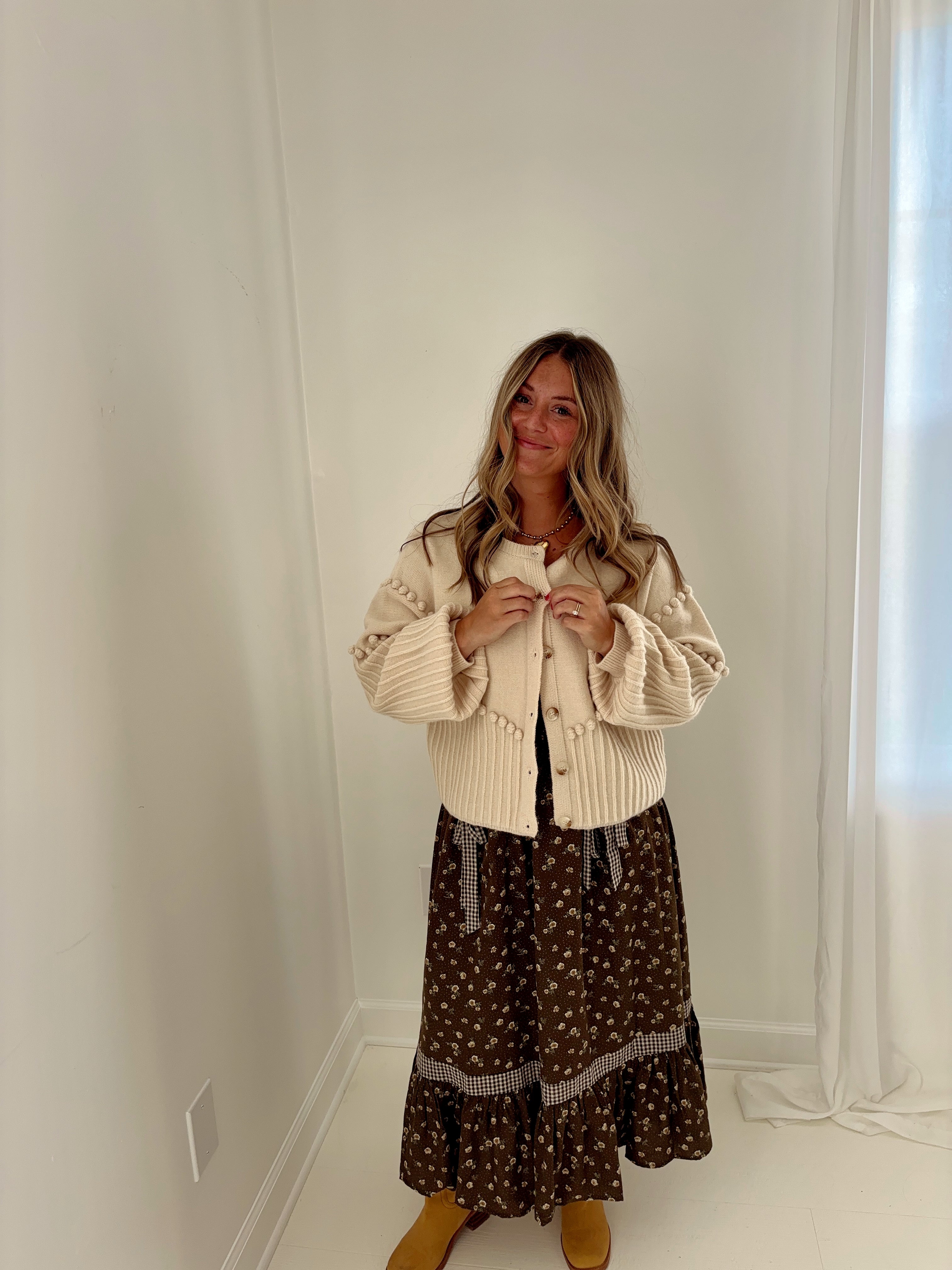 Pom Pom Sweater Cardigan