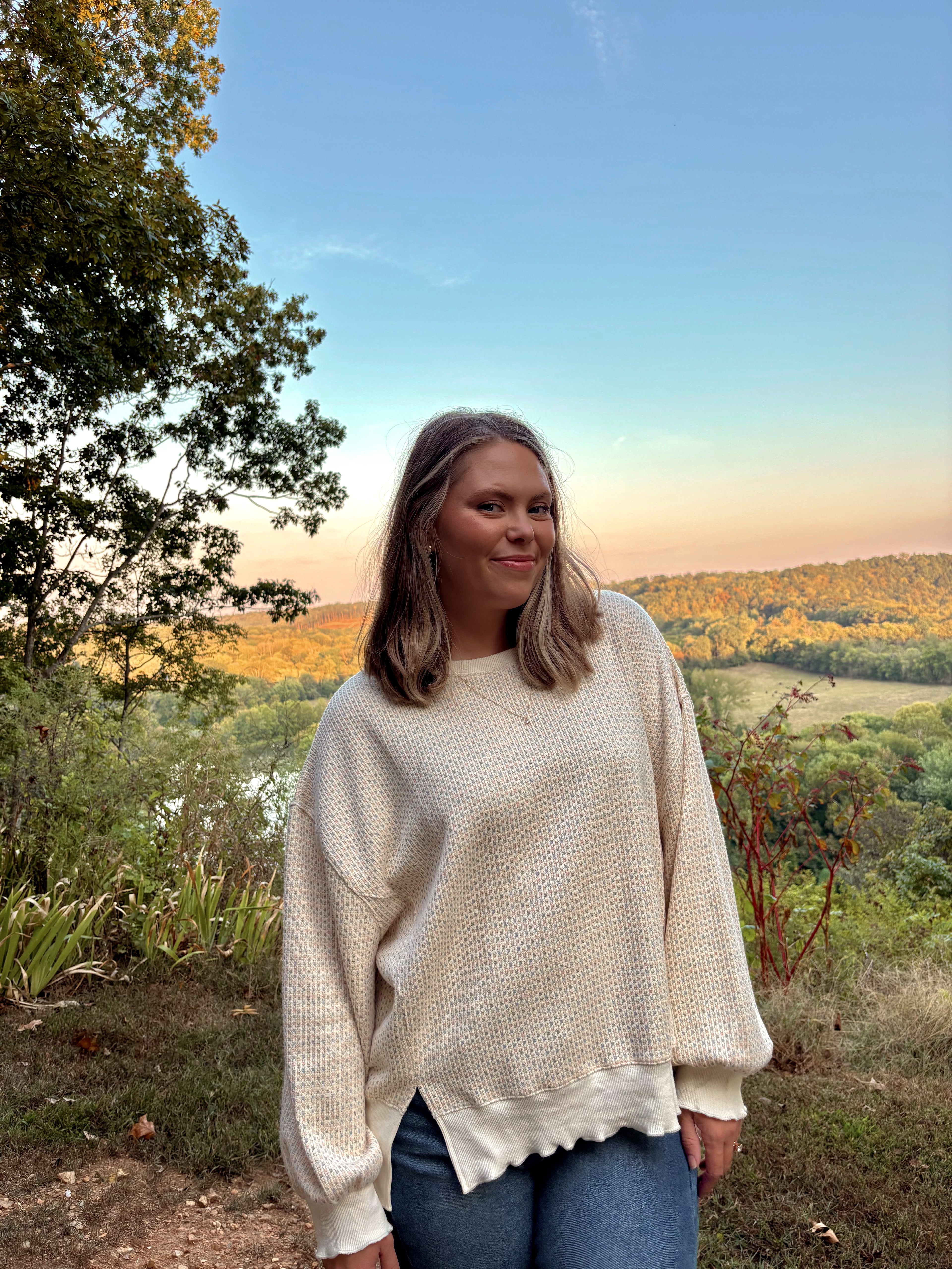 Oatmeal Textured Pullover