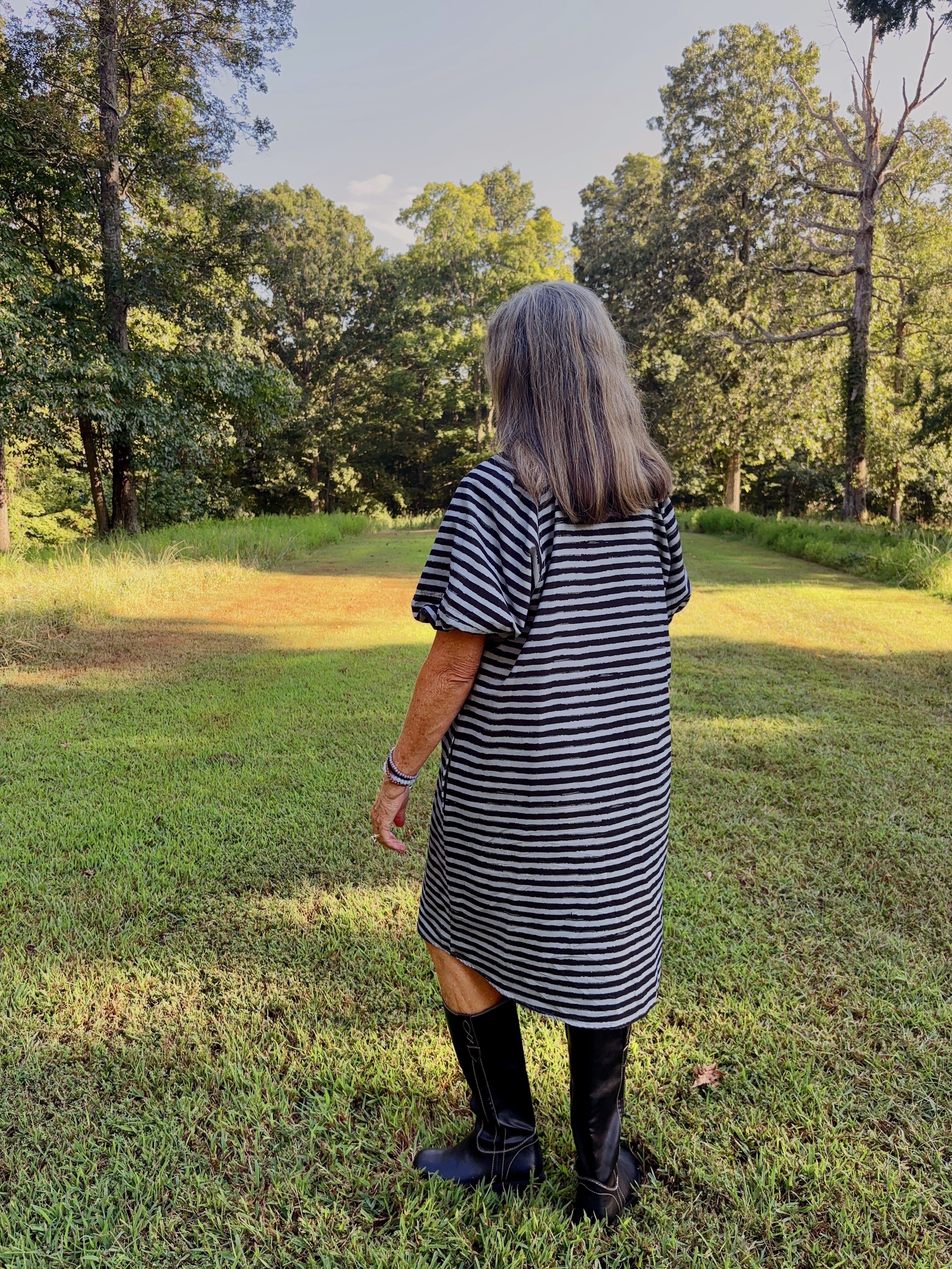 Shirley Striped Corduroy Dress