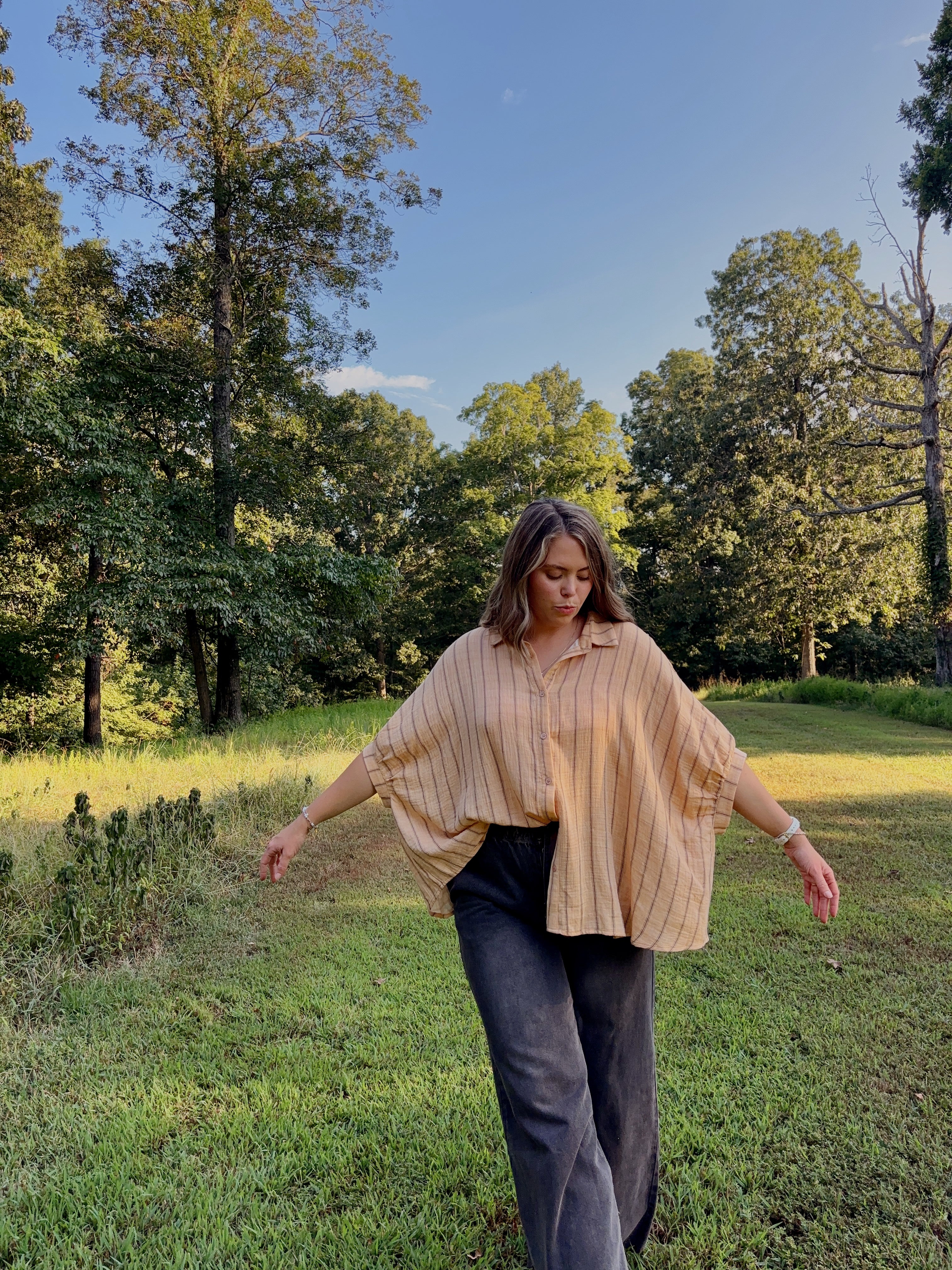 Let's Tango Striped Blouse