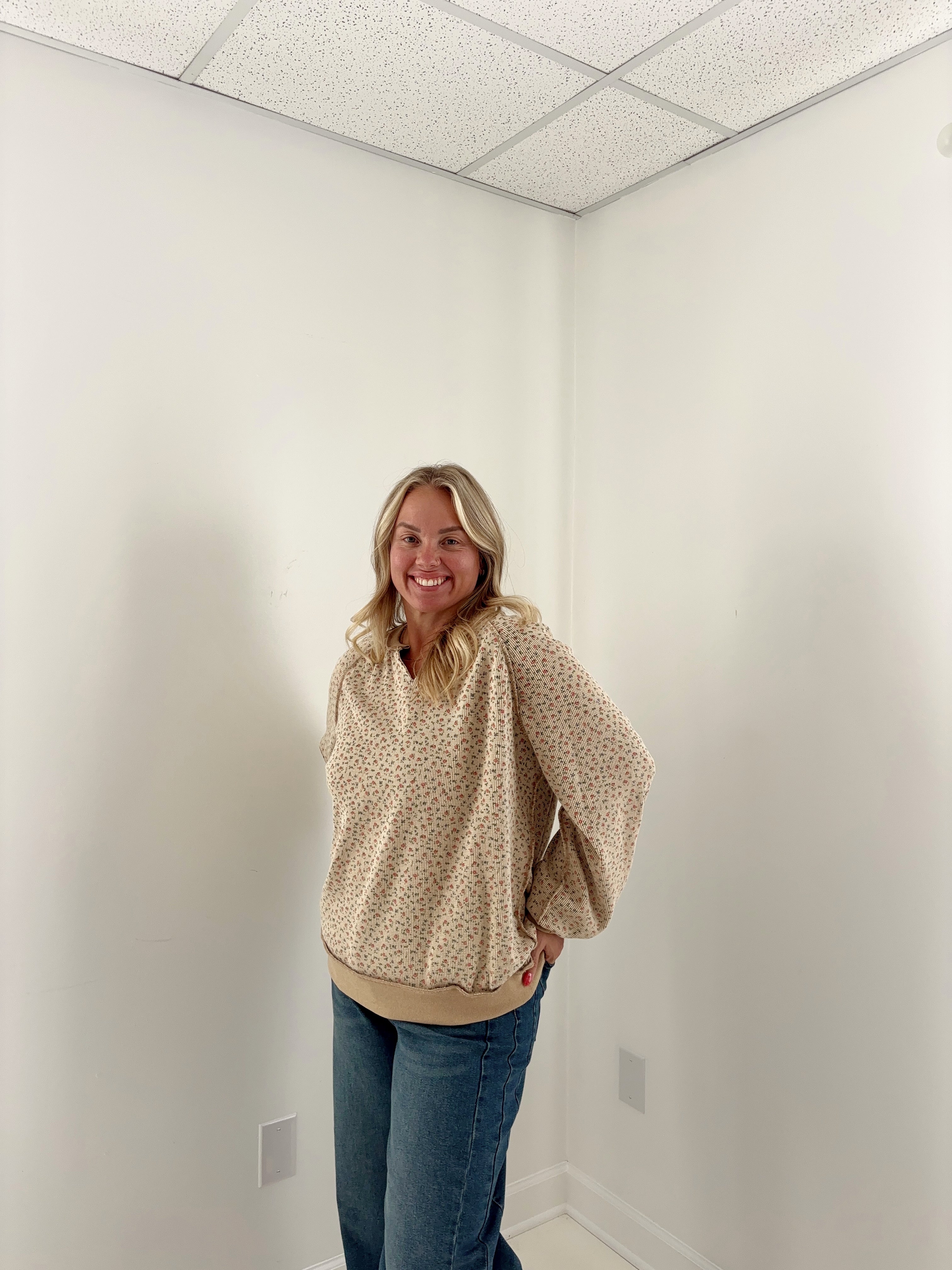 Desert Dust Floral Top