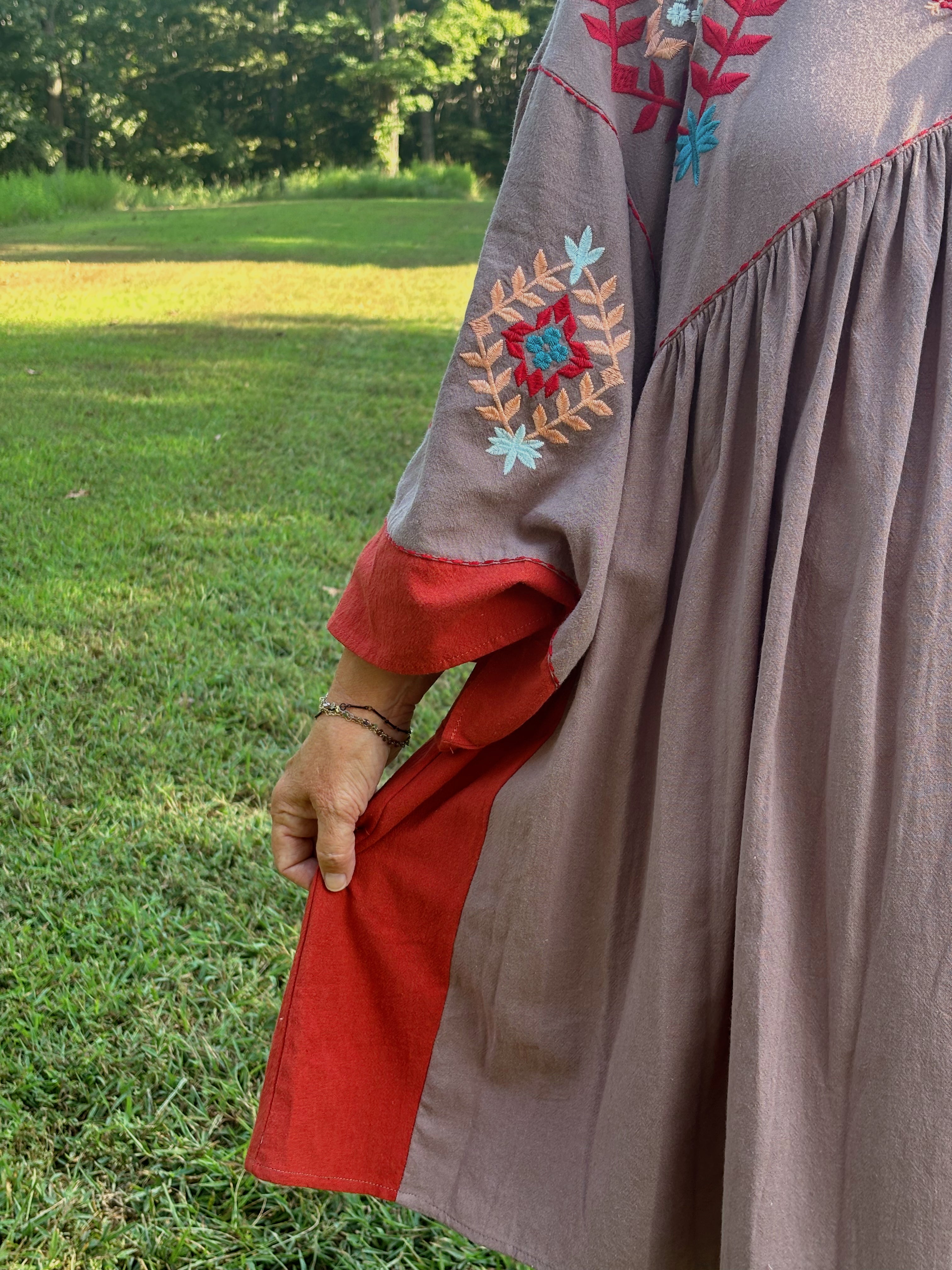 Montana Skies Embroidered Dress