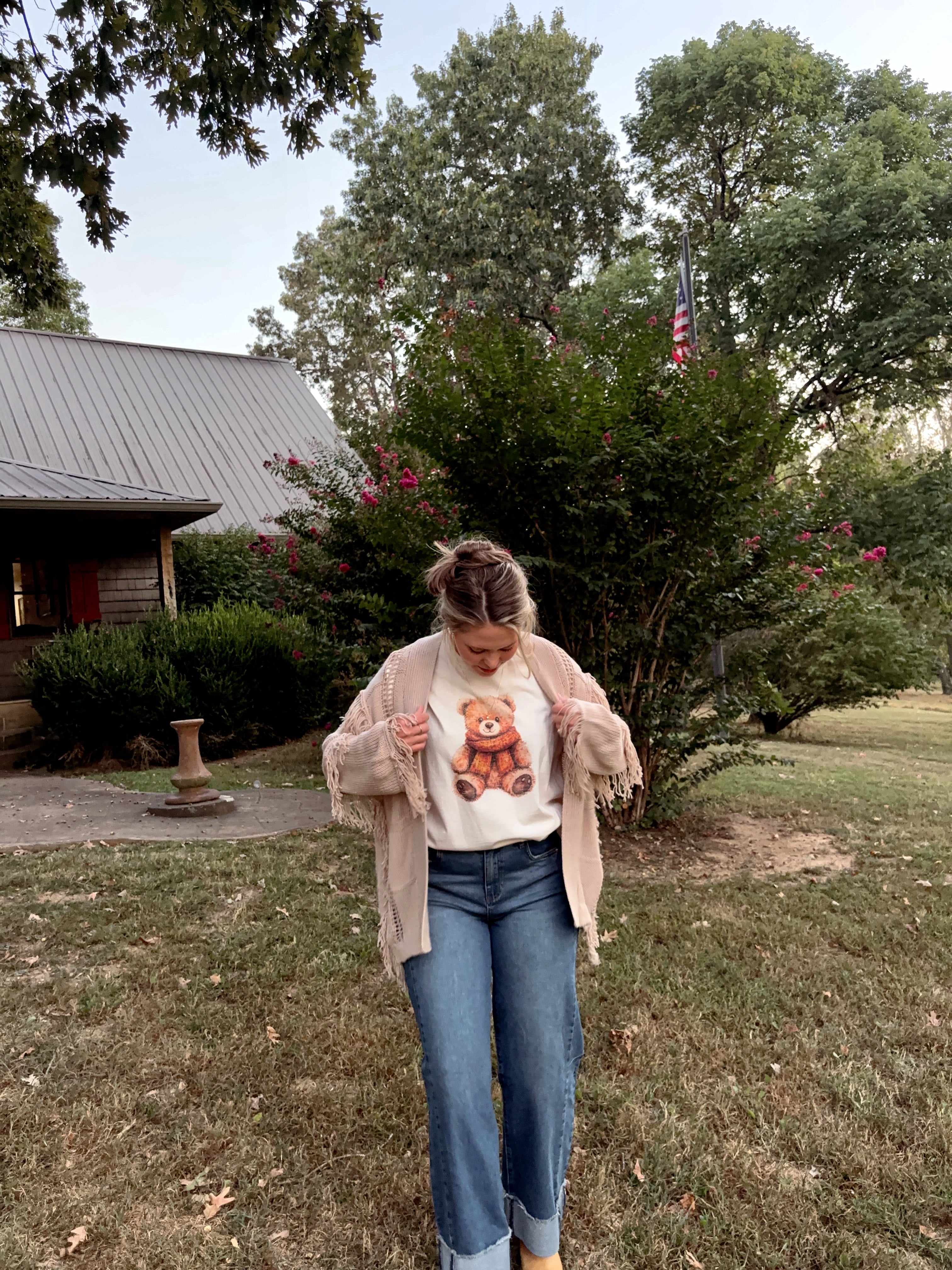 Cozy Fall Teddy Bear T-Shirt