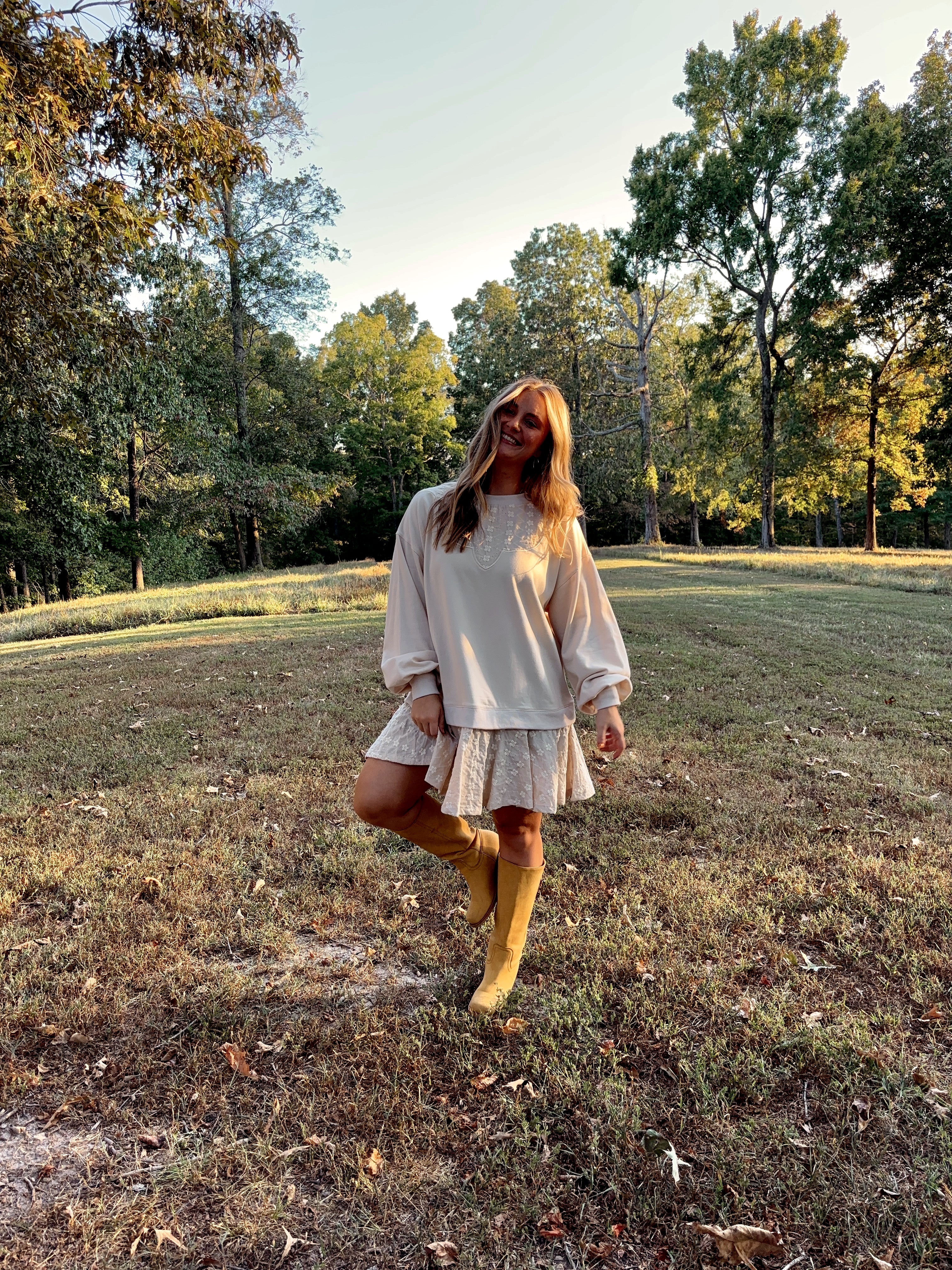 Endless Eyelet Ruffle Dress