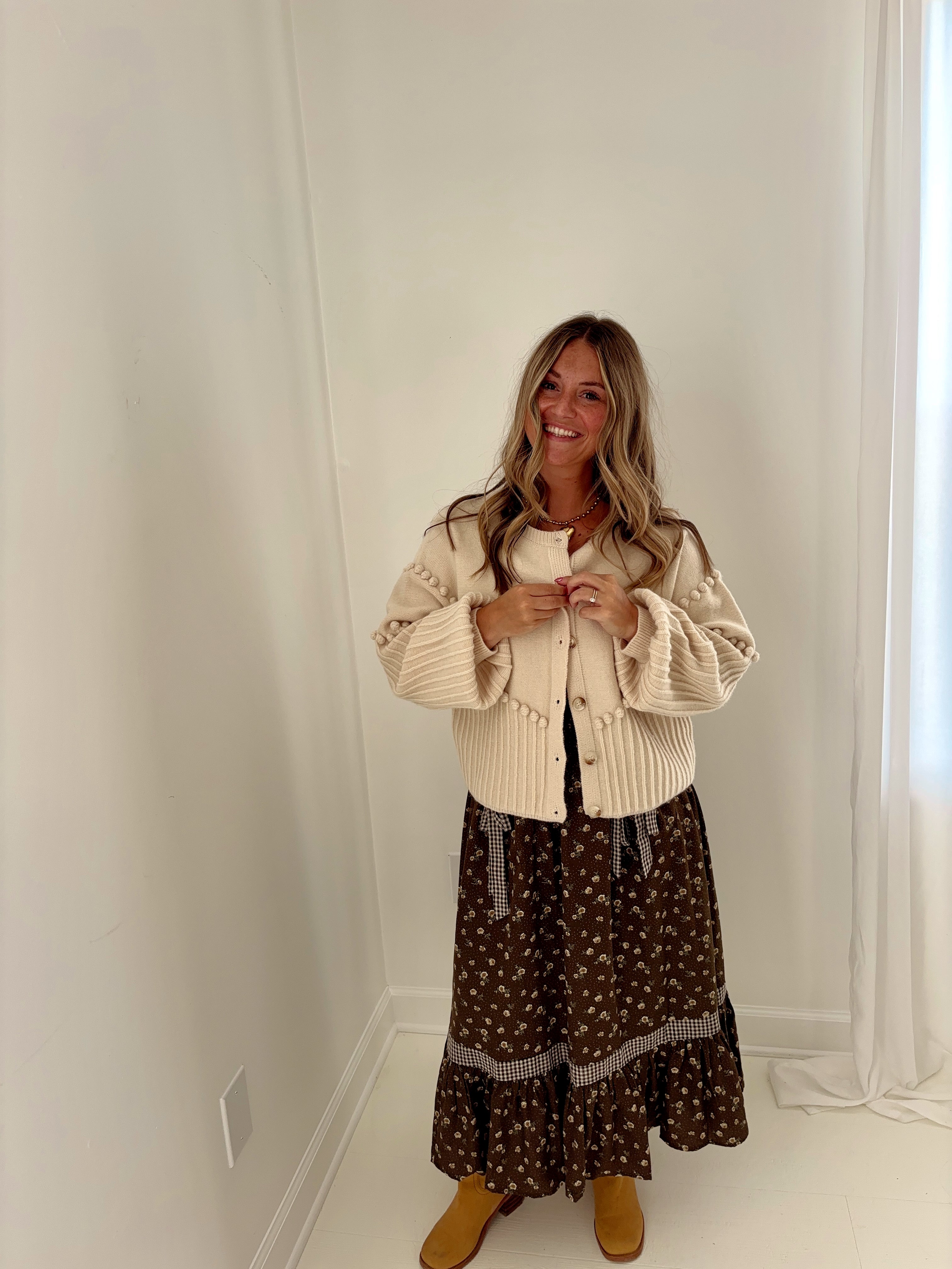 Pom Pom Sweater Cardigan
