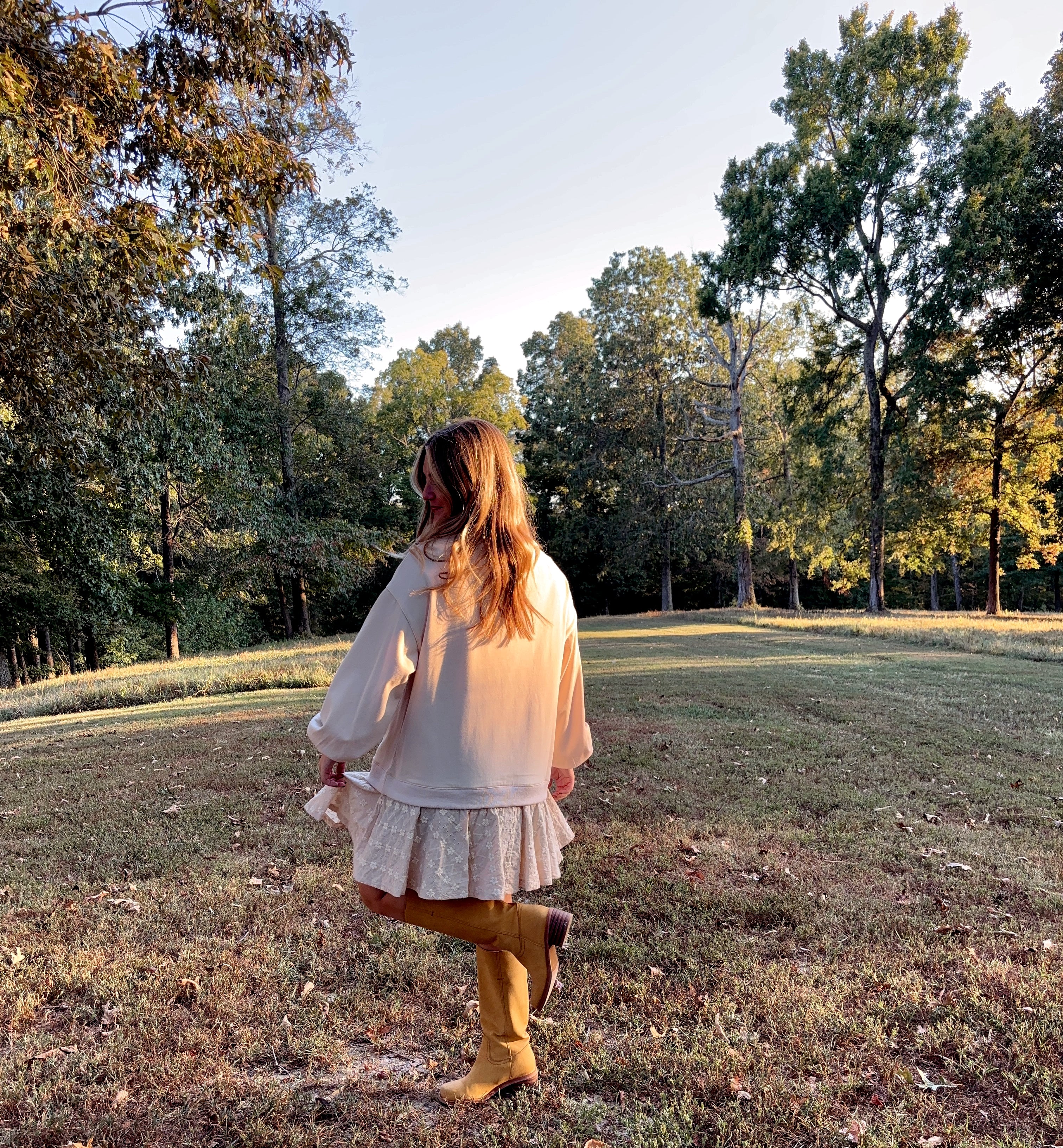 Endless Eyelet Ruffle Dress