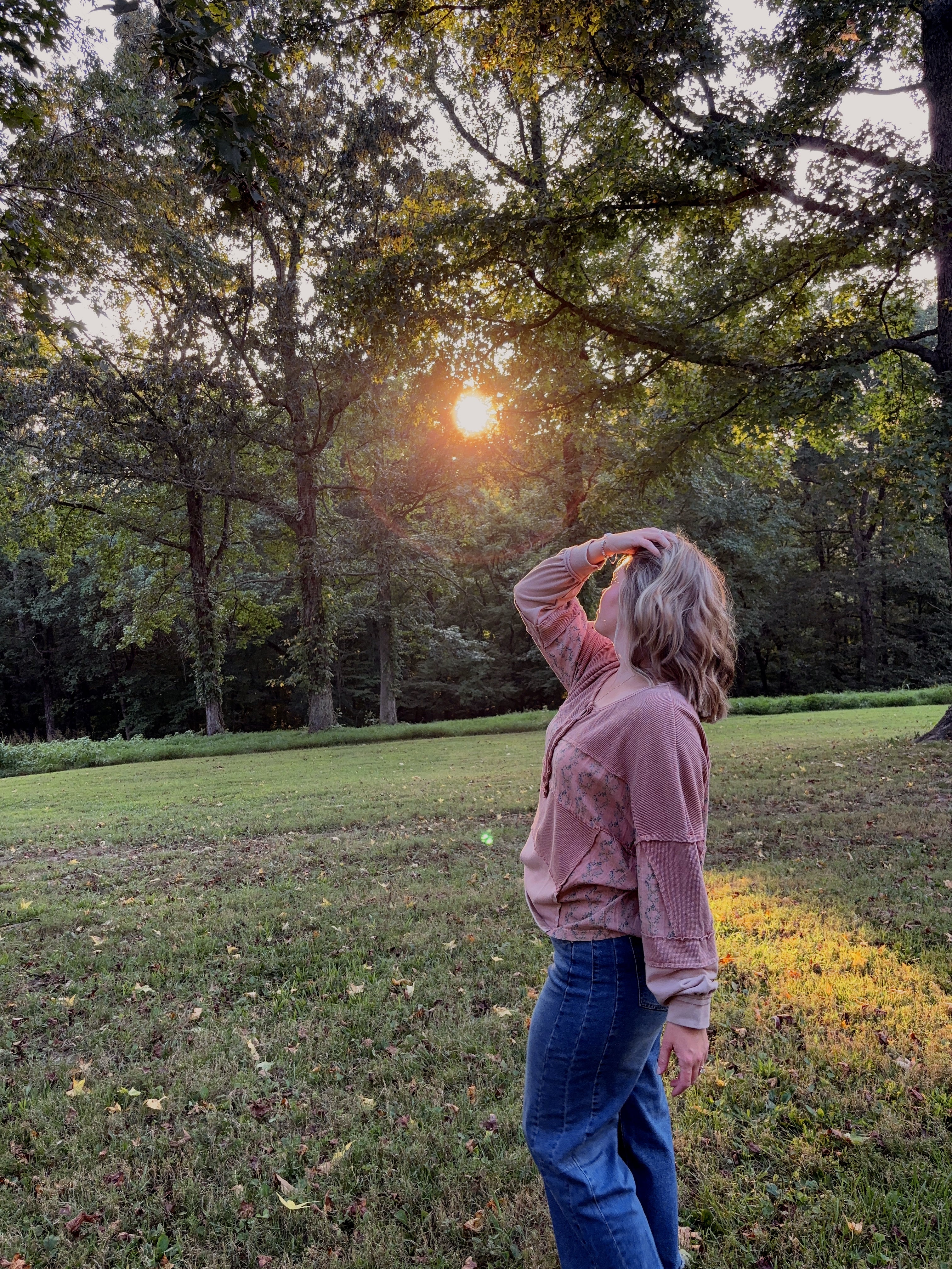 Faded Floral Casual Top