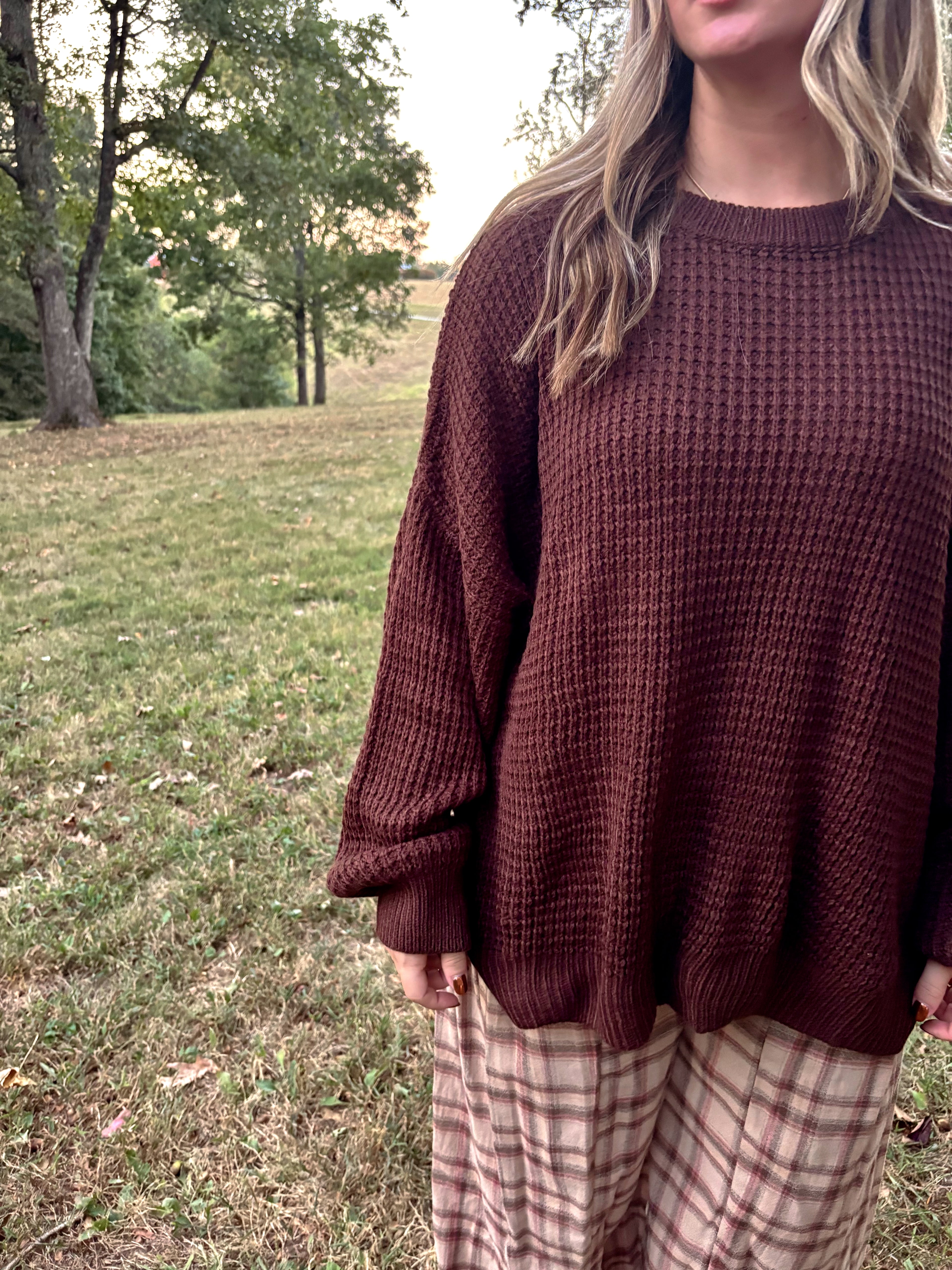 Classic Waffle Knit Sweater