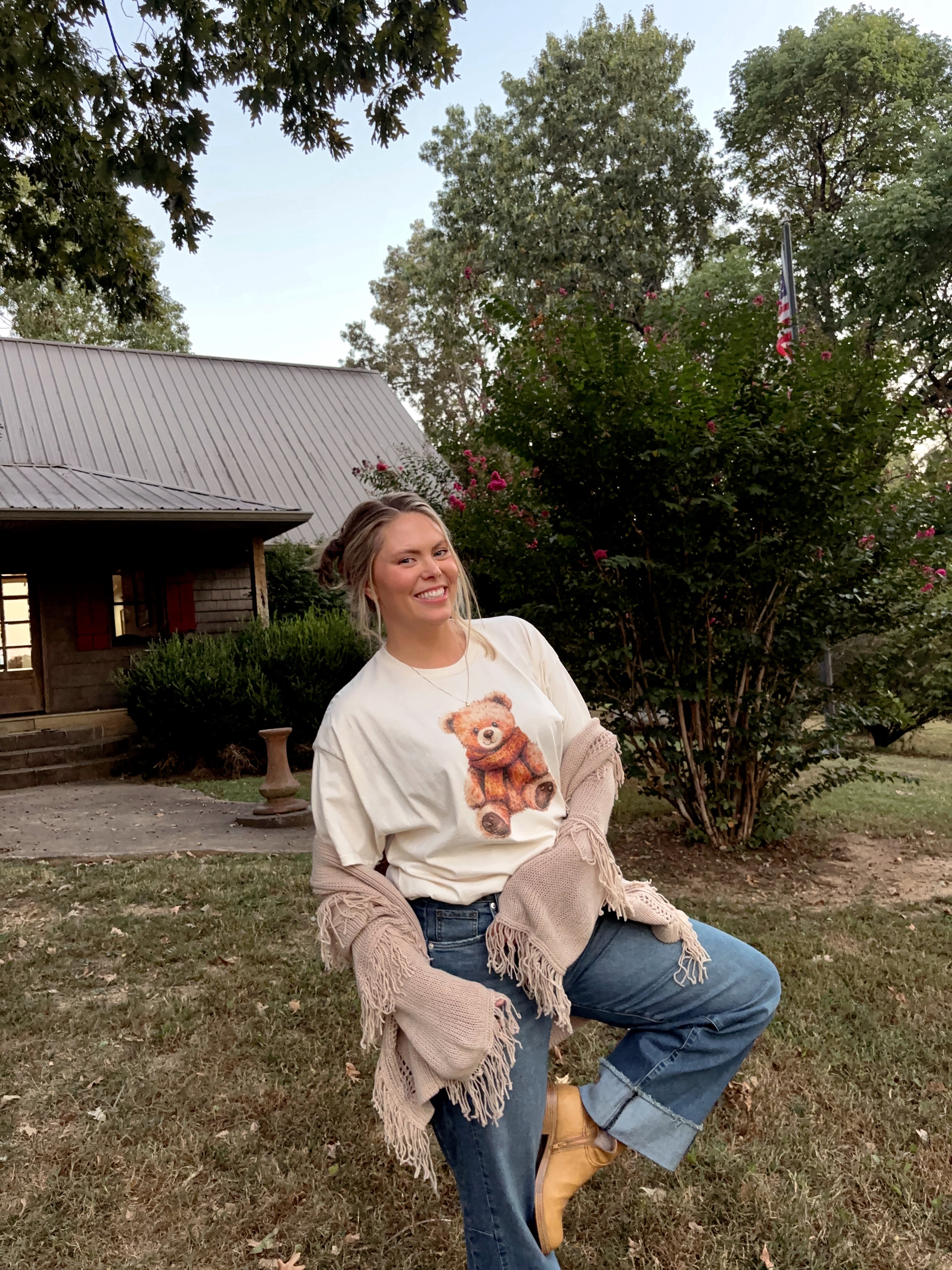 Cozy Fall Teddy Bear T-Shirt