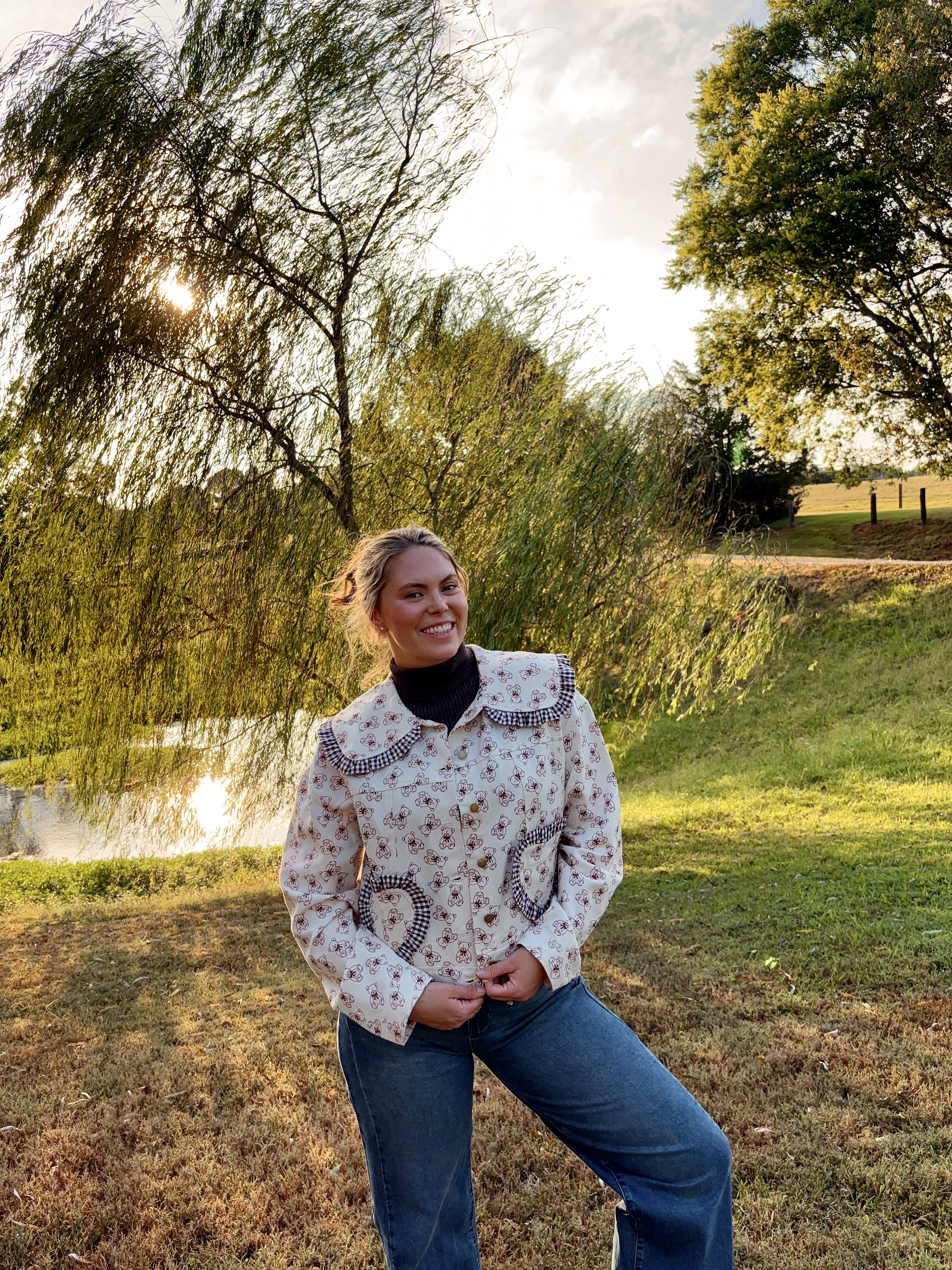 Love, Teddy Gingham Jacket