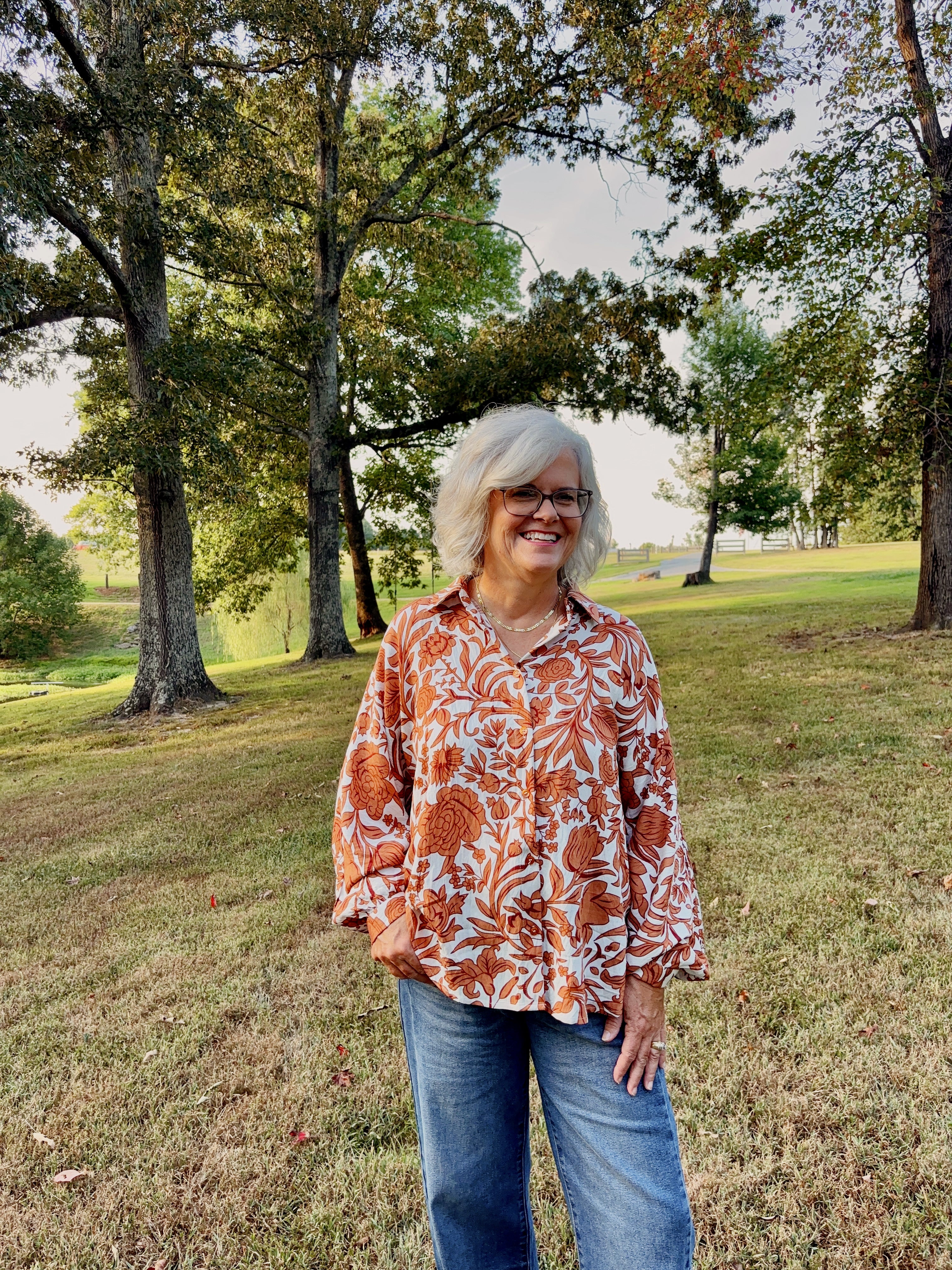 Lina Floral Woven Top