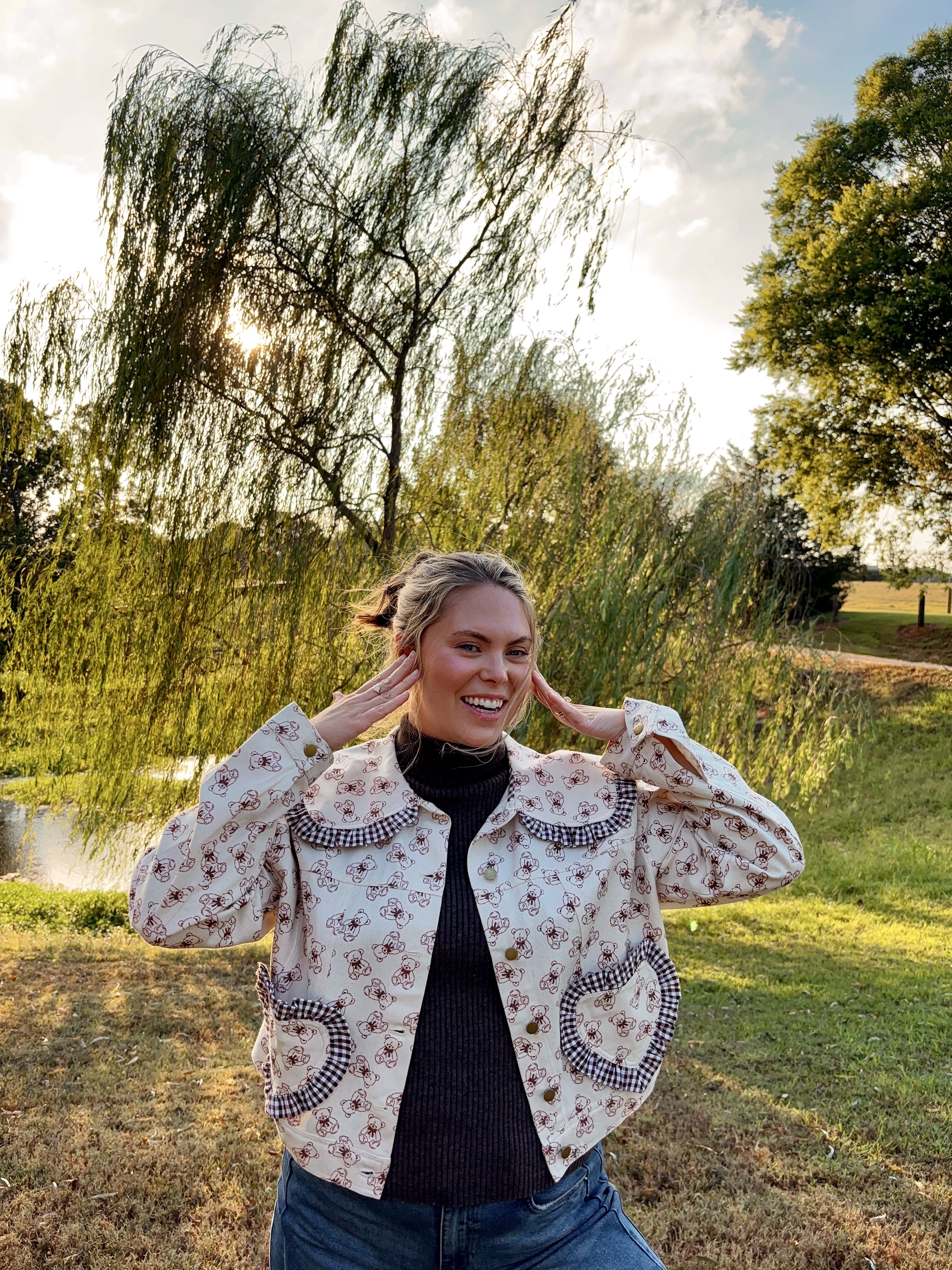 Love, Teddy Gingham Jacket