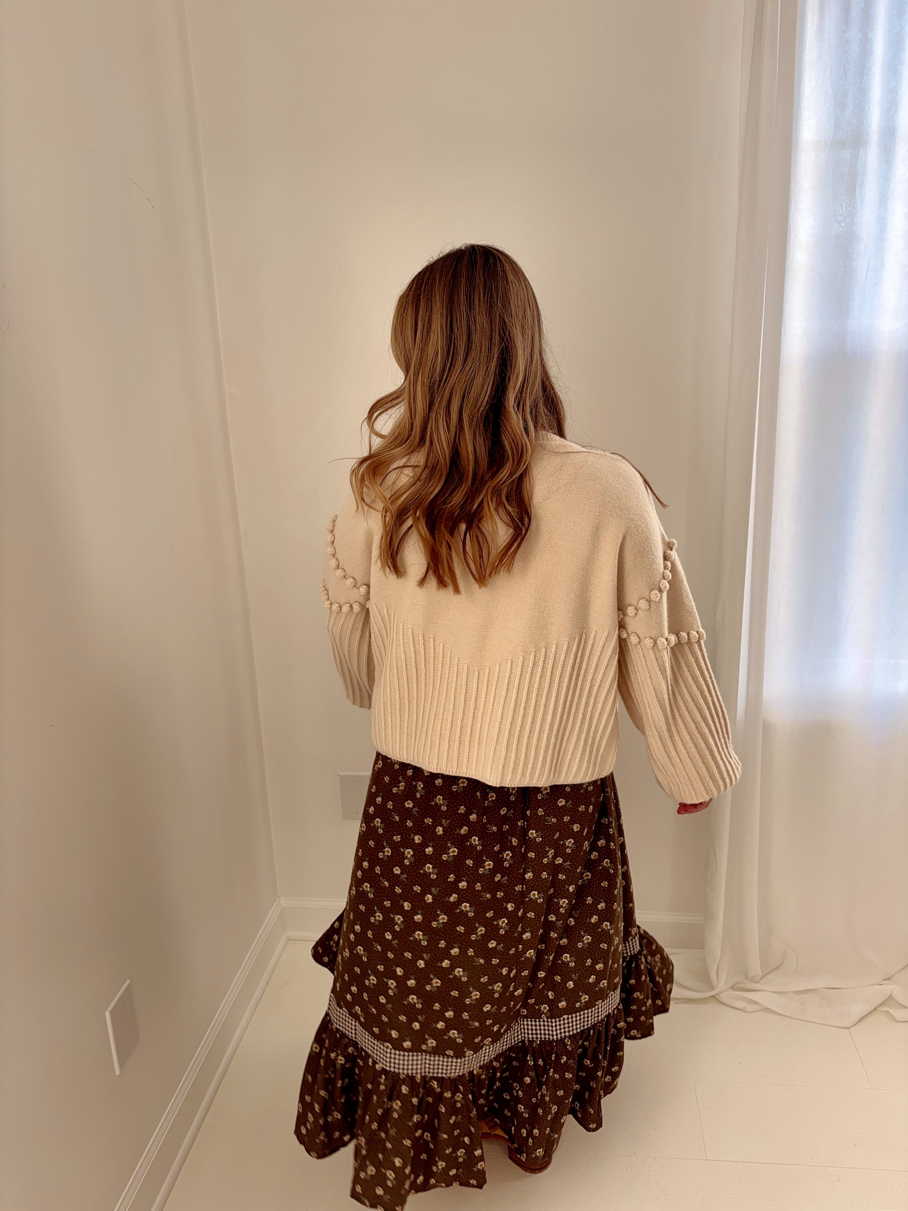Pom Pom Sweater Cardigan