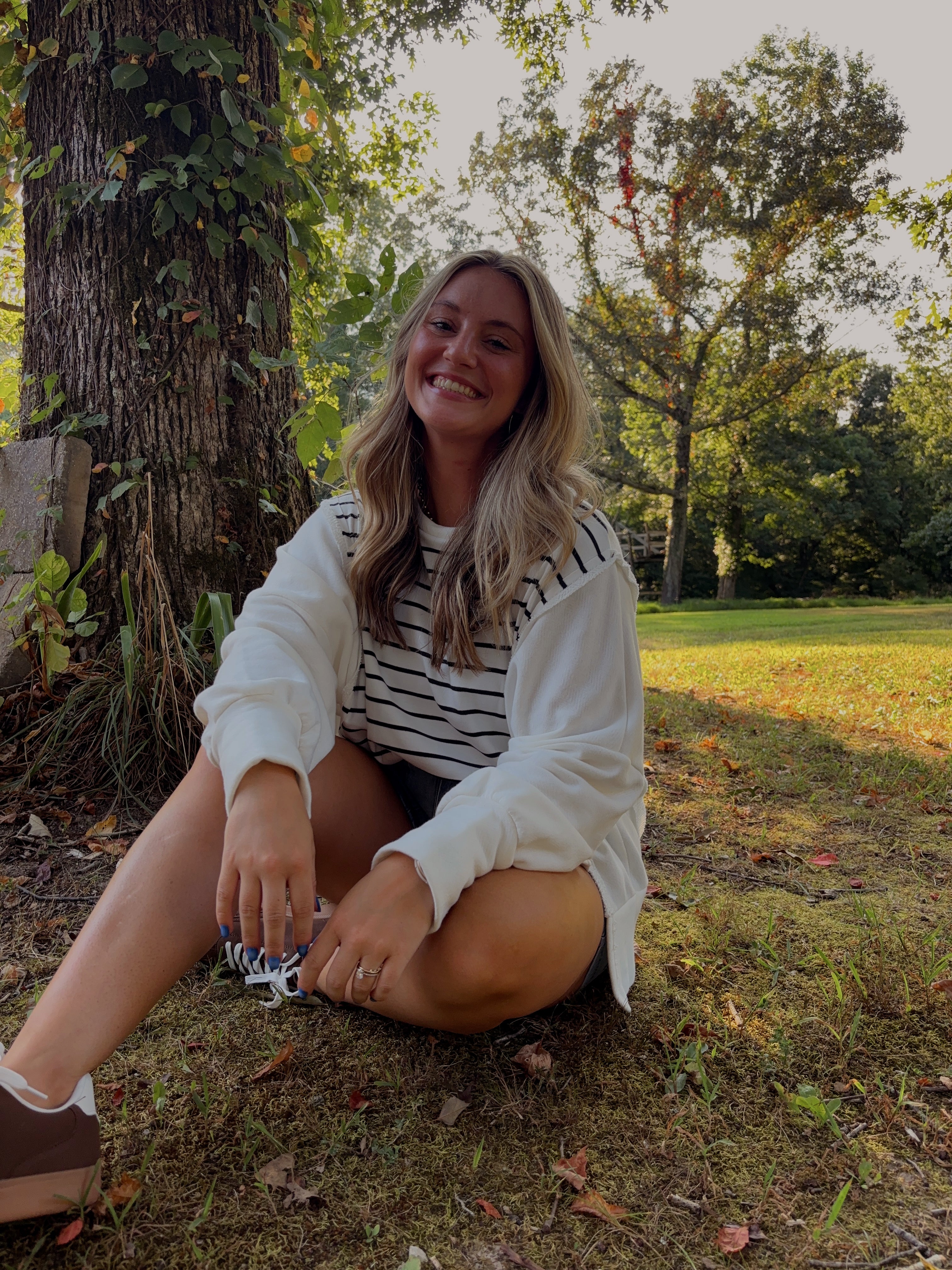 Sally Striped Oversized Top