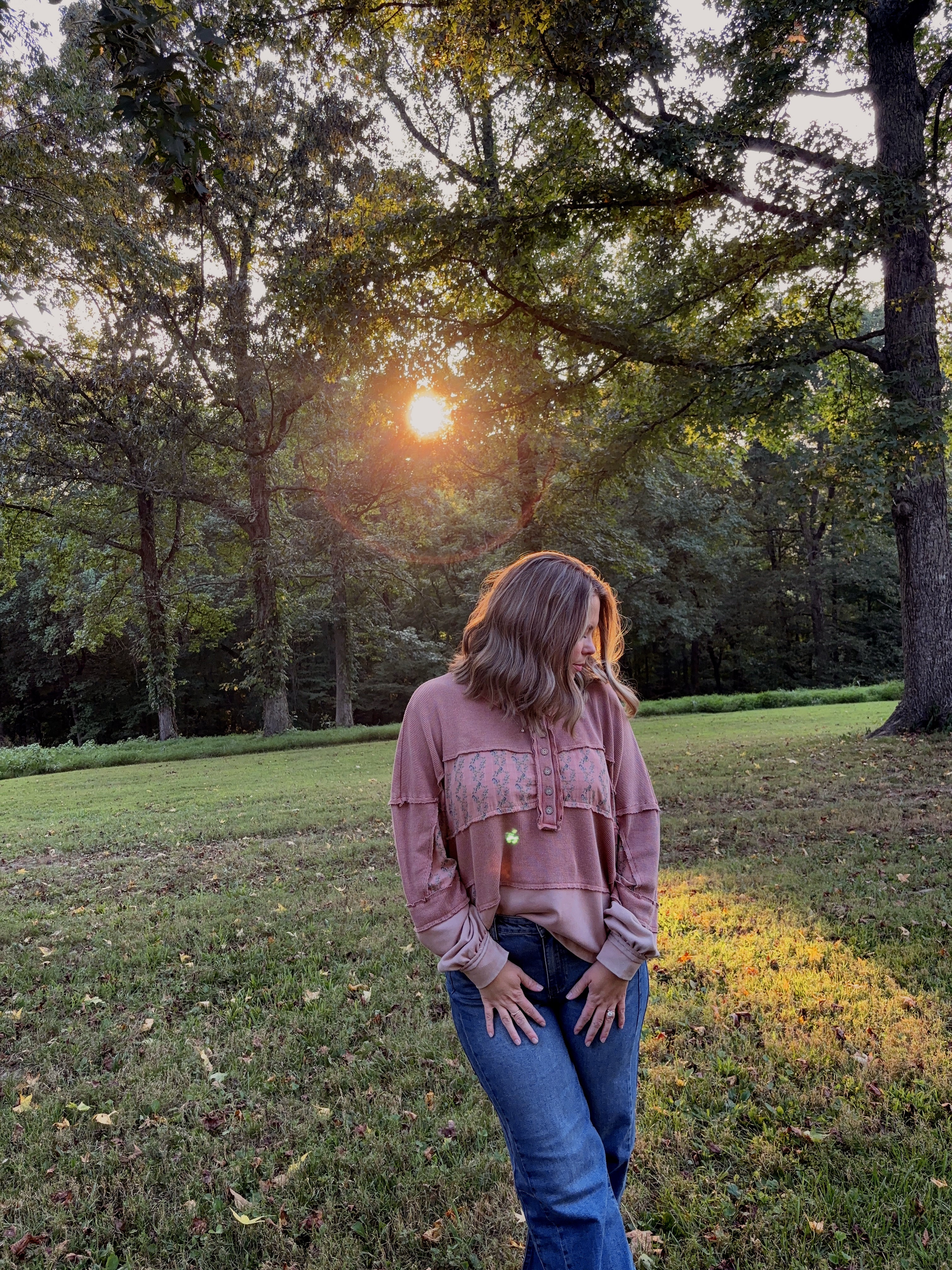 Faded Floral Casual Top
