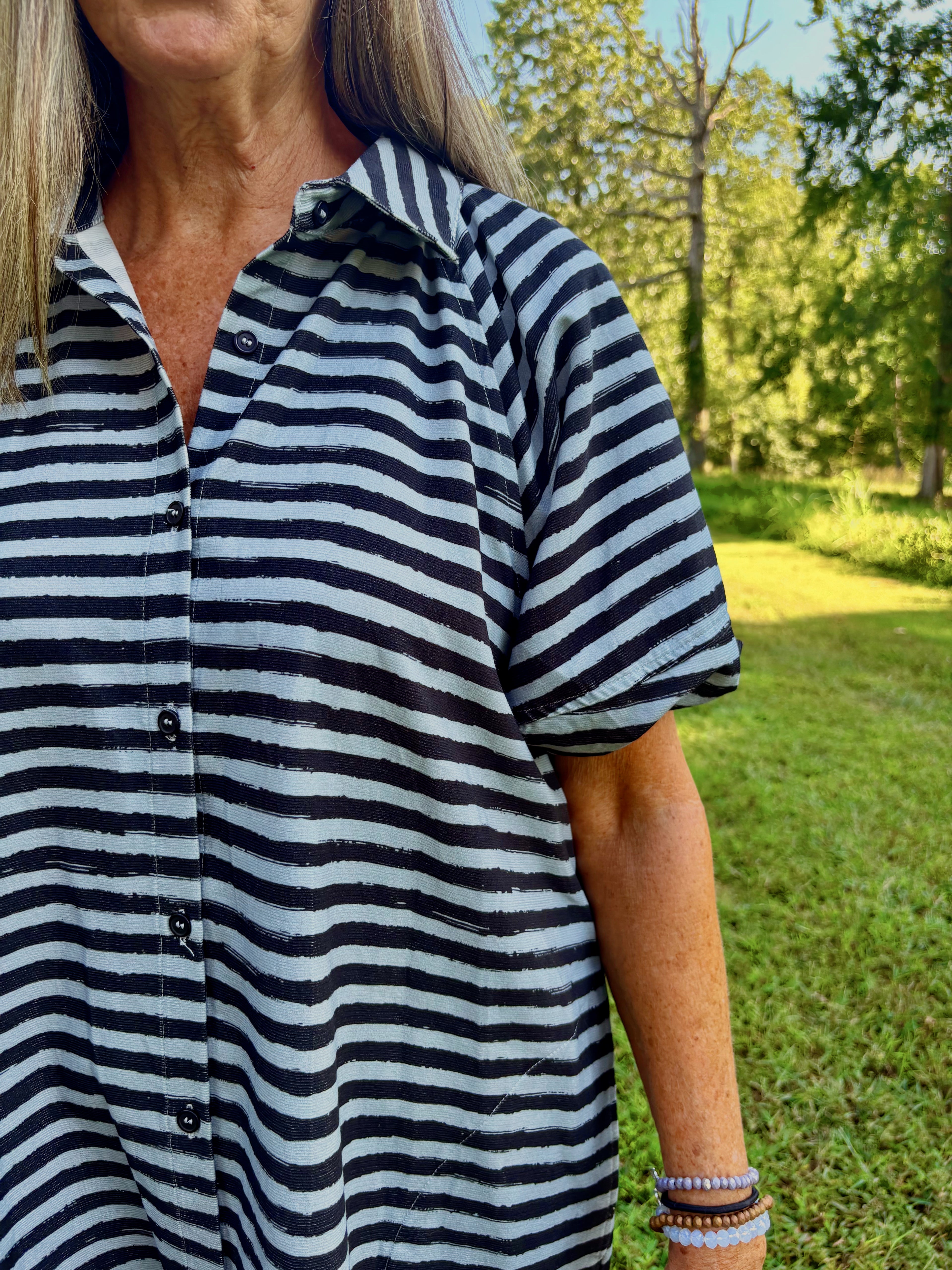Shirley Striped Corduroy Dress