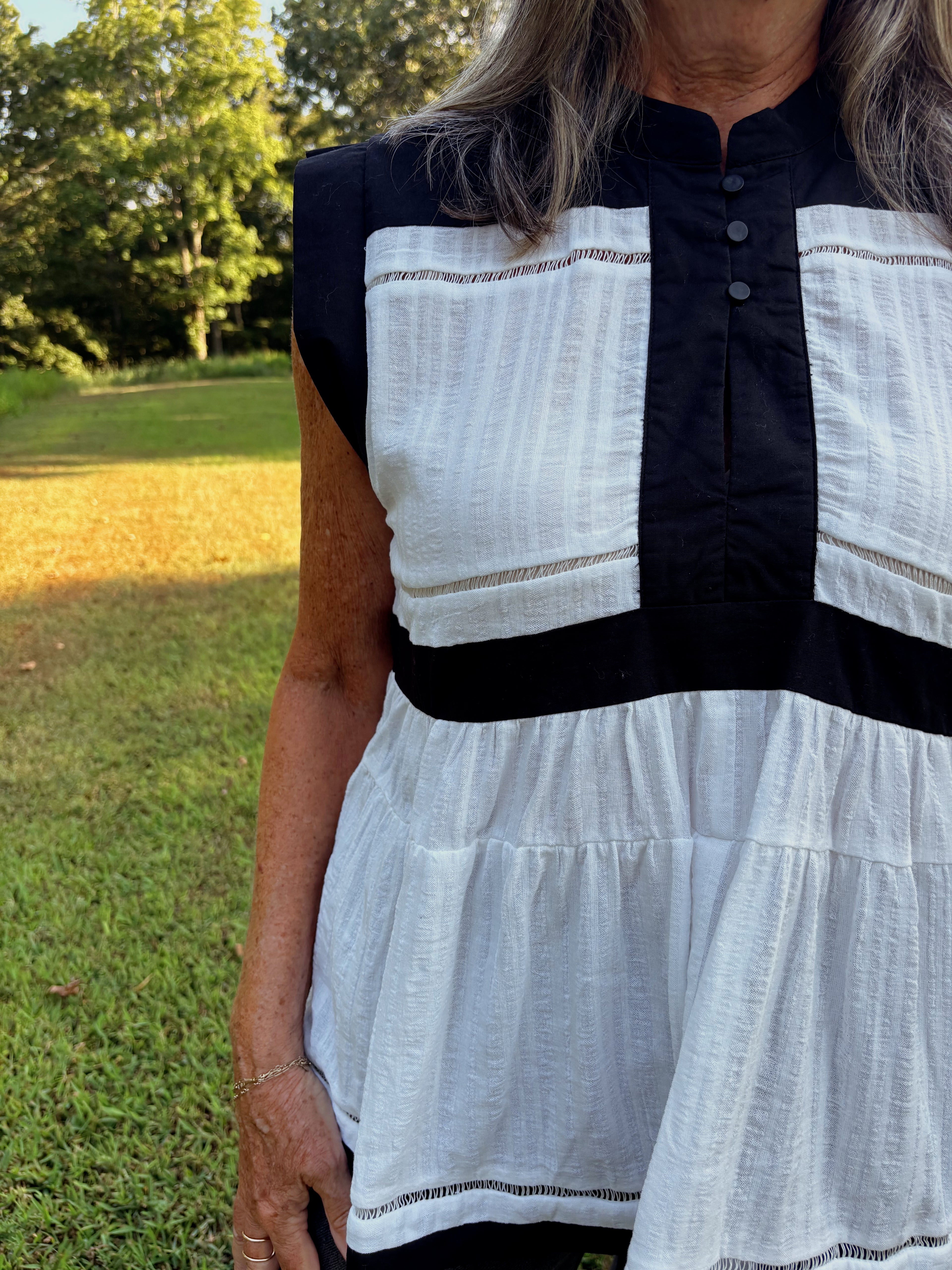 Annie Contrast Sleeveless Top