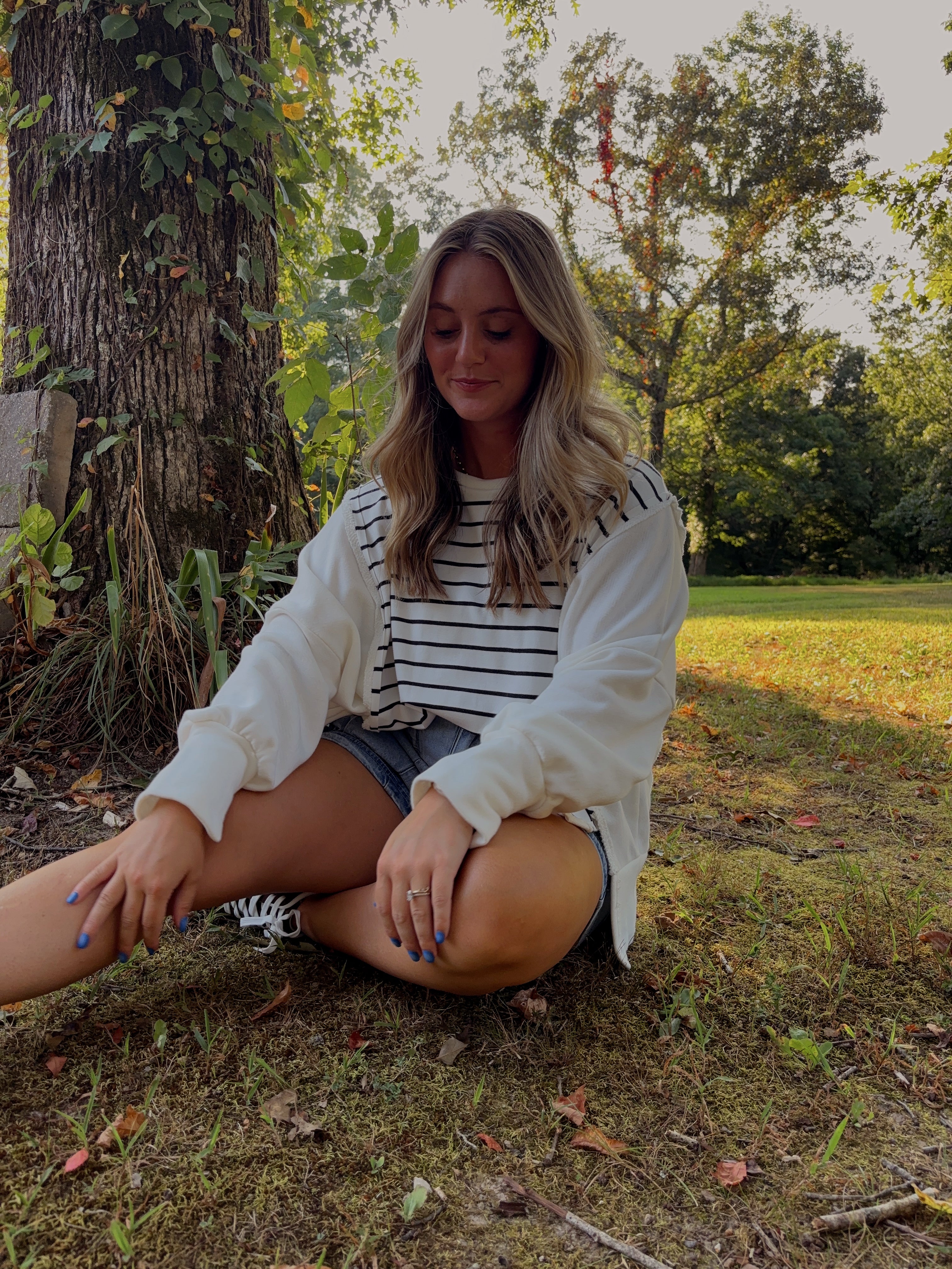 Sally Striped Oversized Top