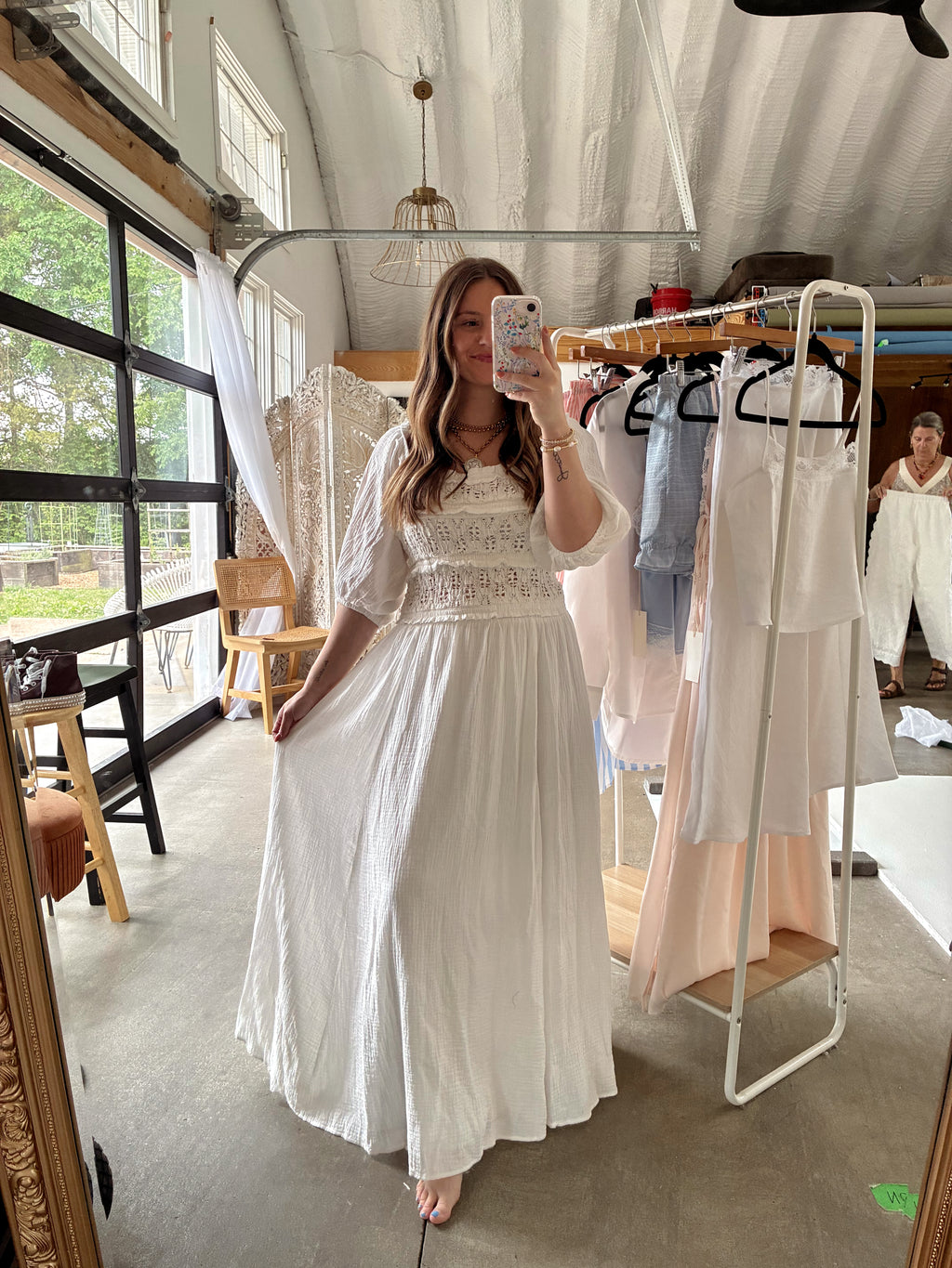 I Do Smocked Maxi Dress