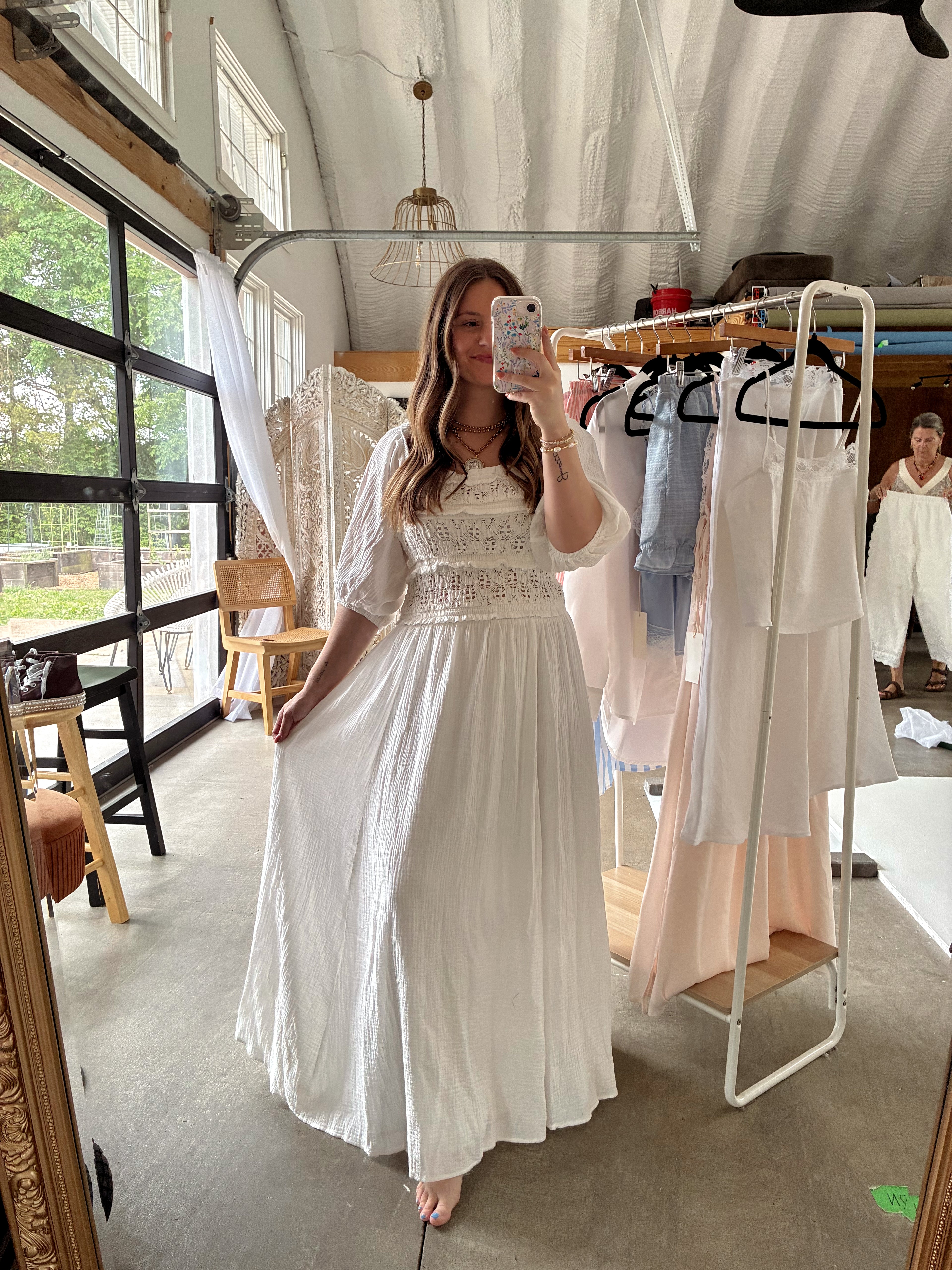 I Do Smocked Maxi Dress