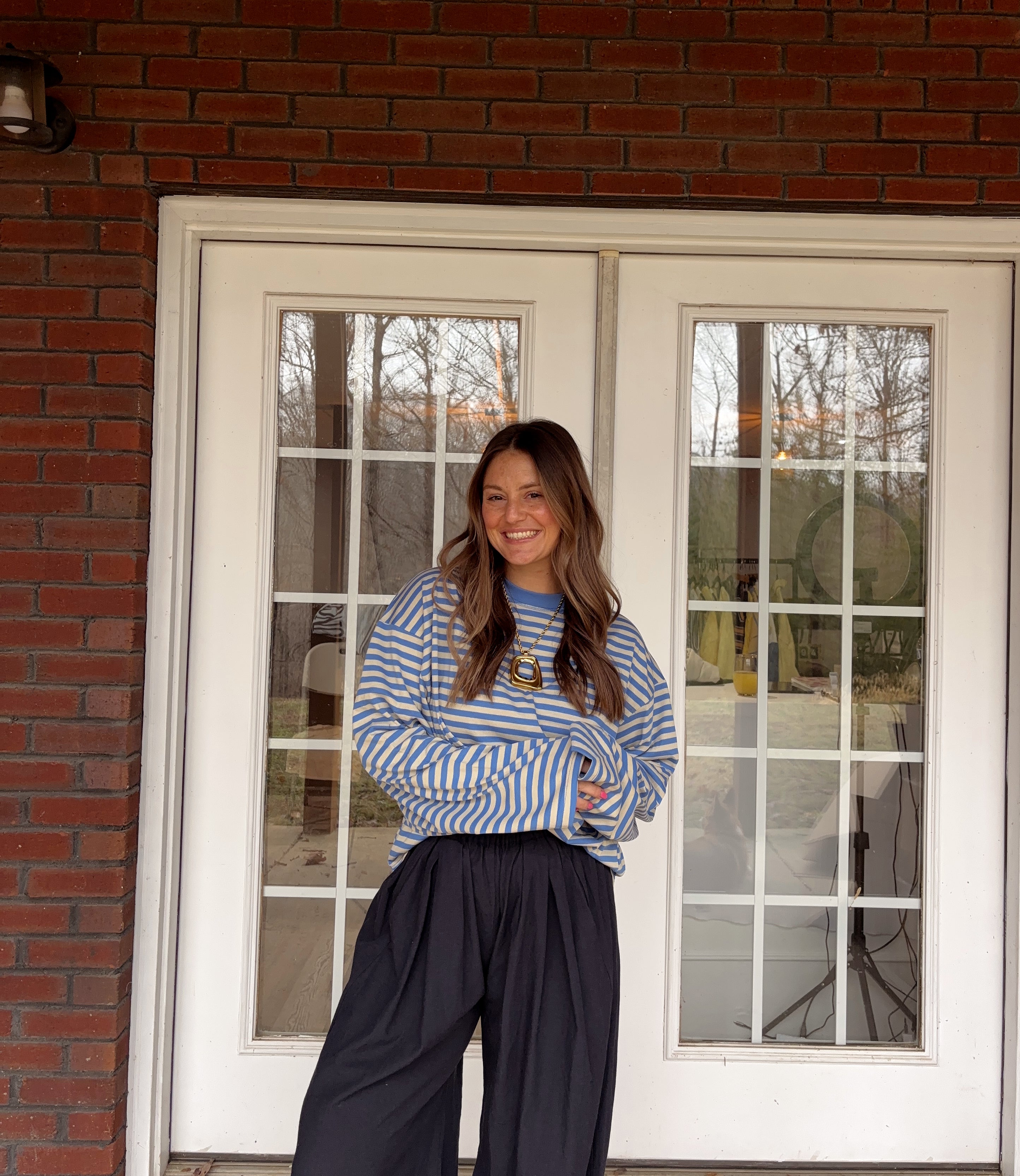 Blue Skies Striped Top
