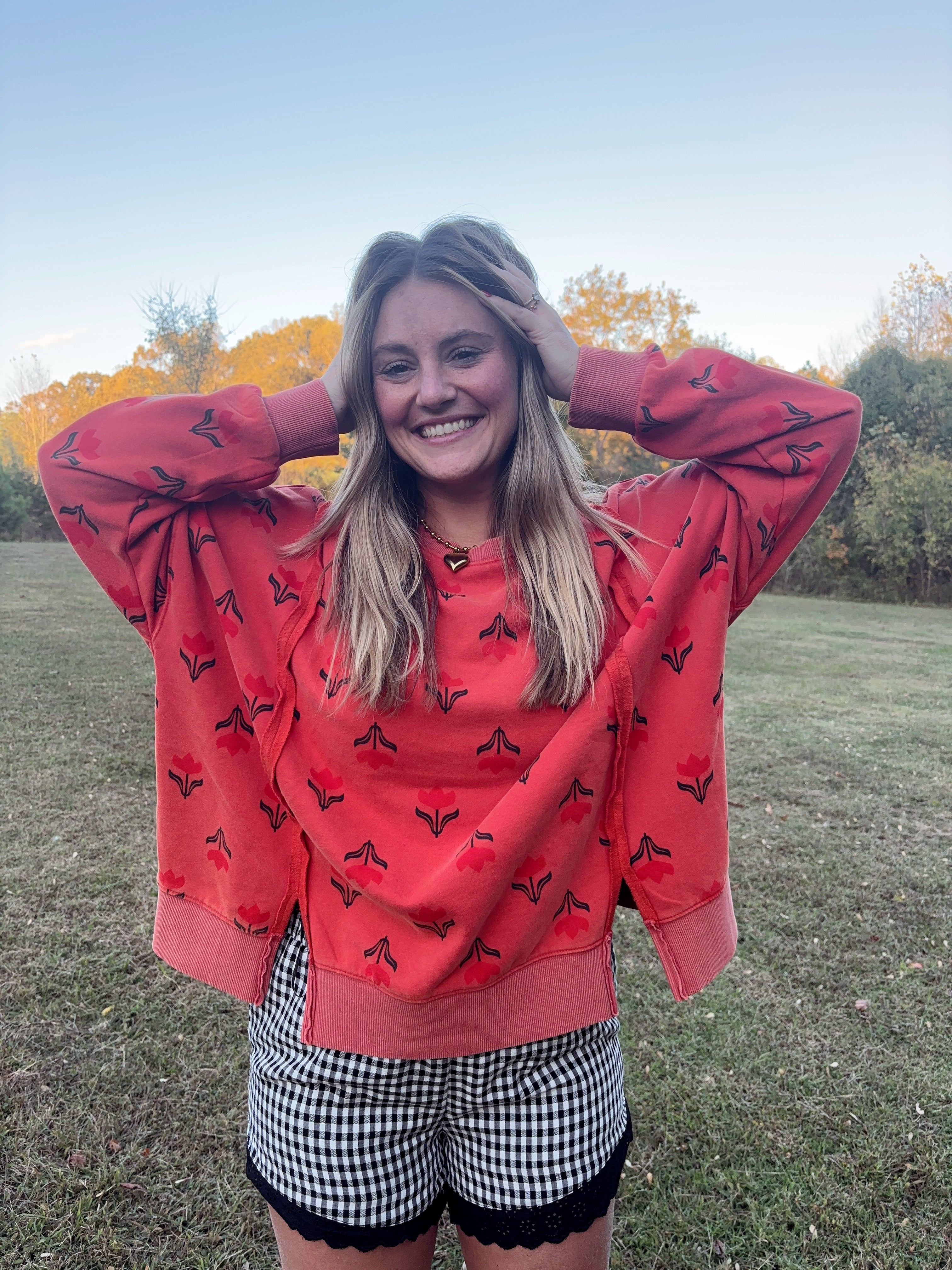 Day Off Floral Pullover