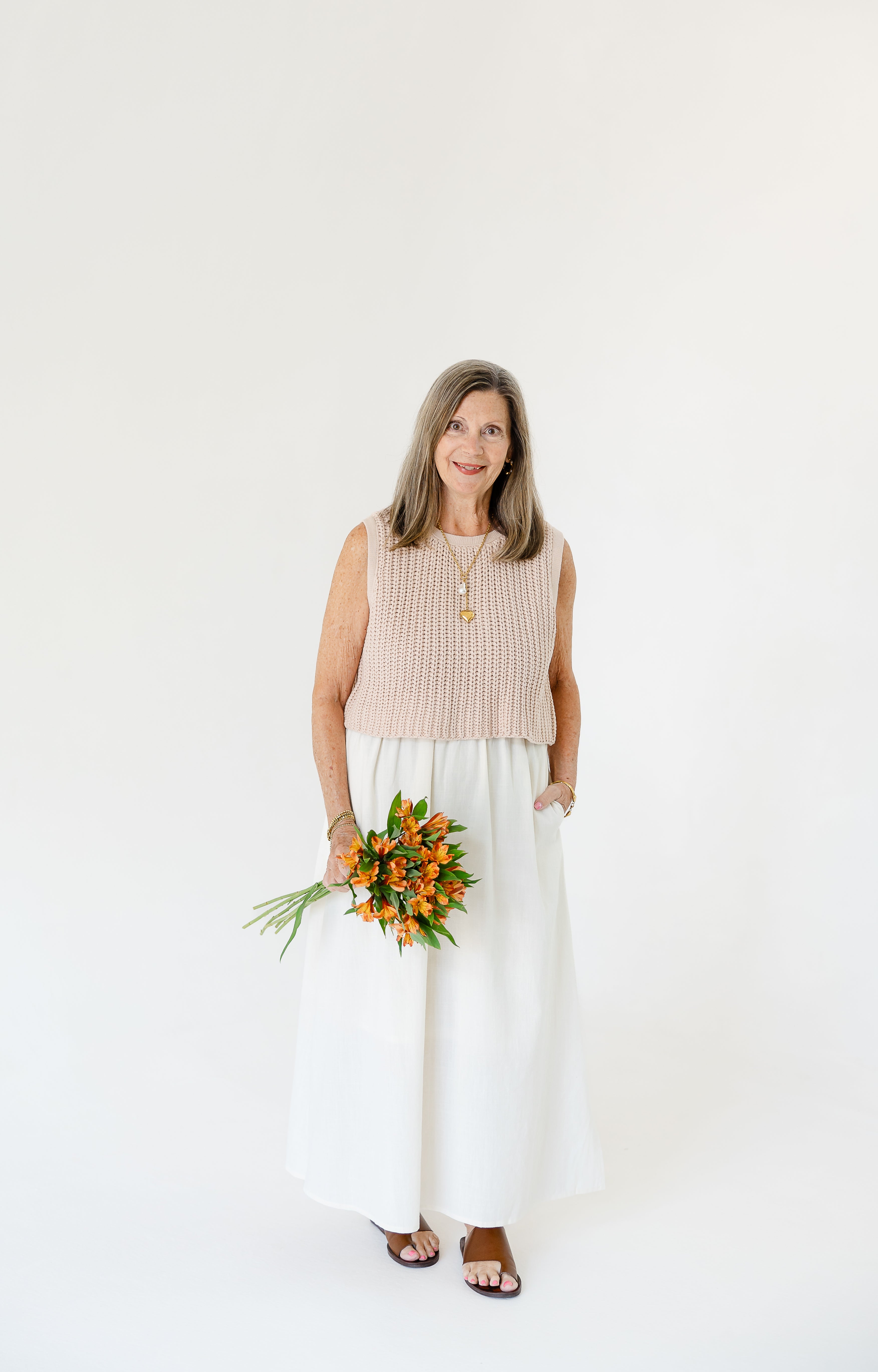 Natural Knitted Maxi Dress