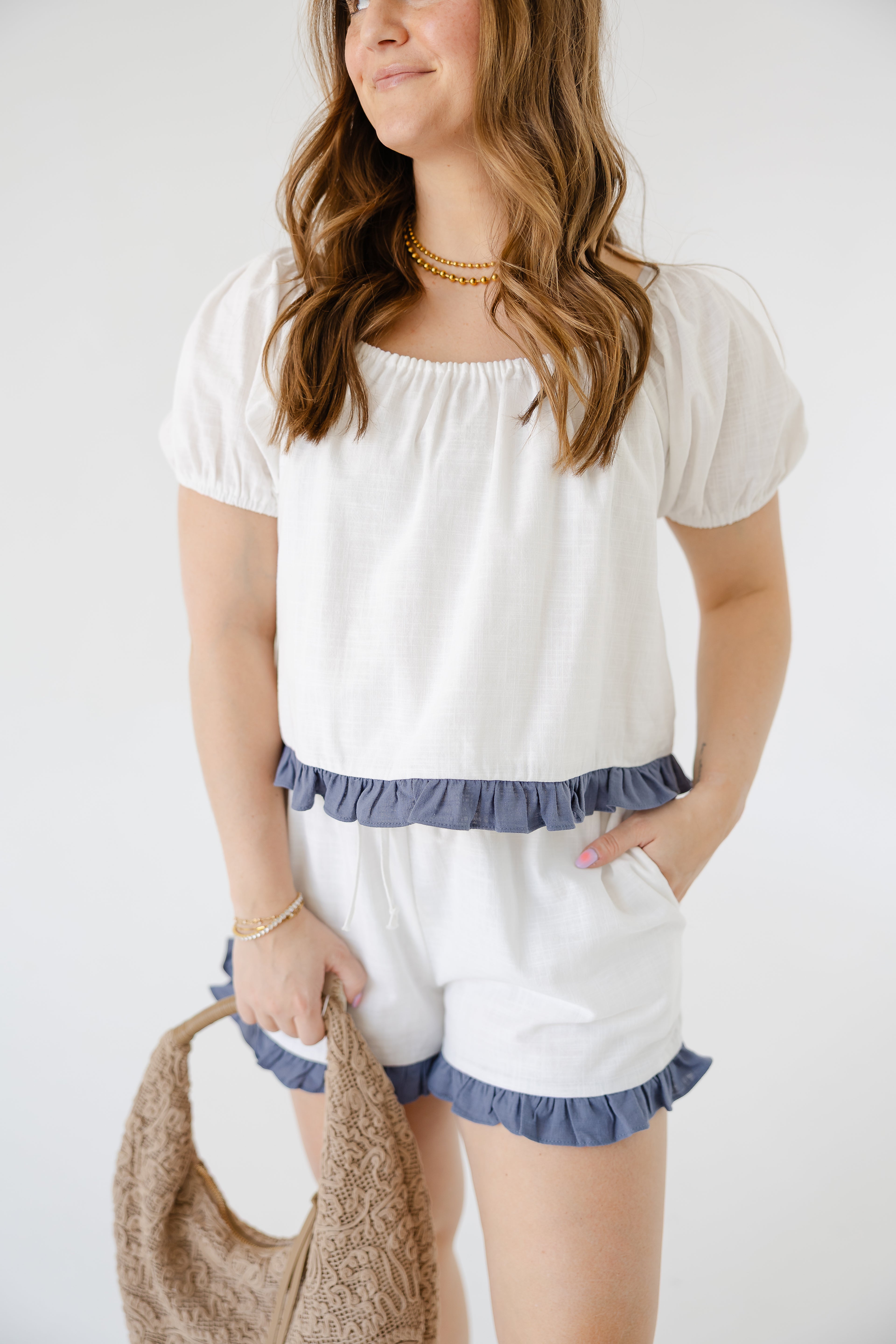 Lucy Ruffled Linen Set