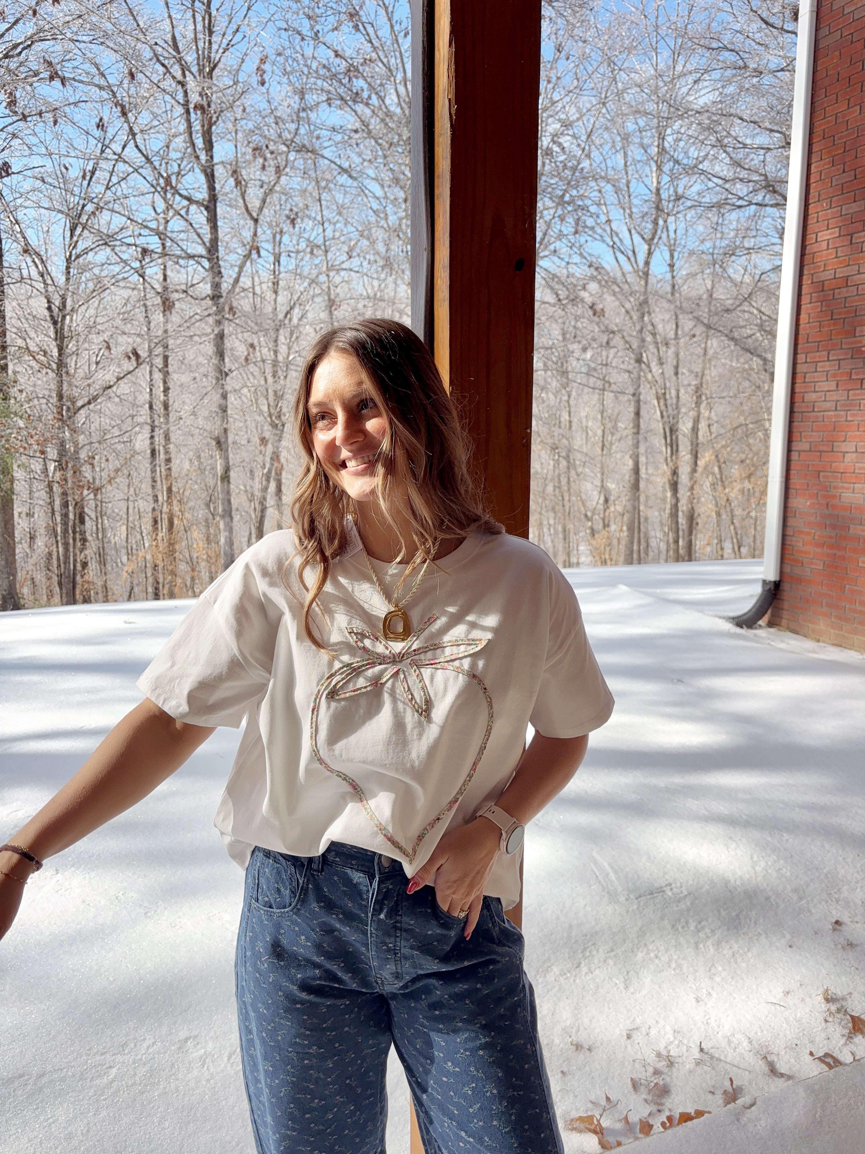 Berry Embroidered Top