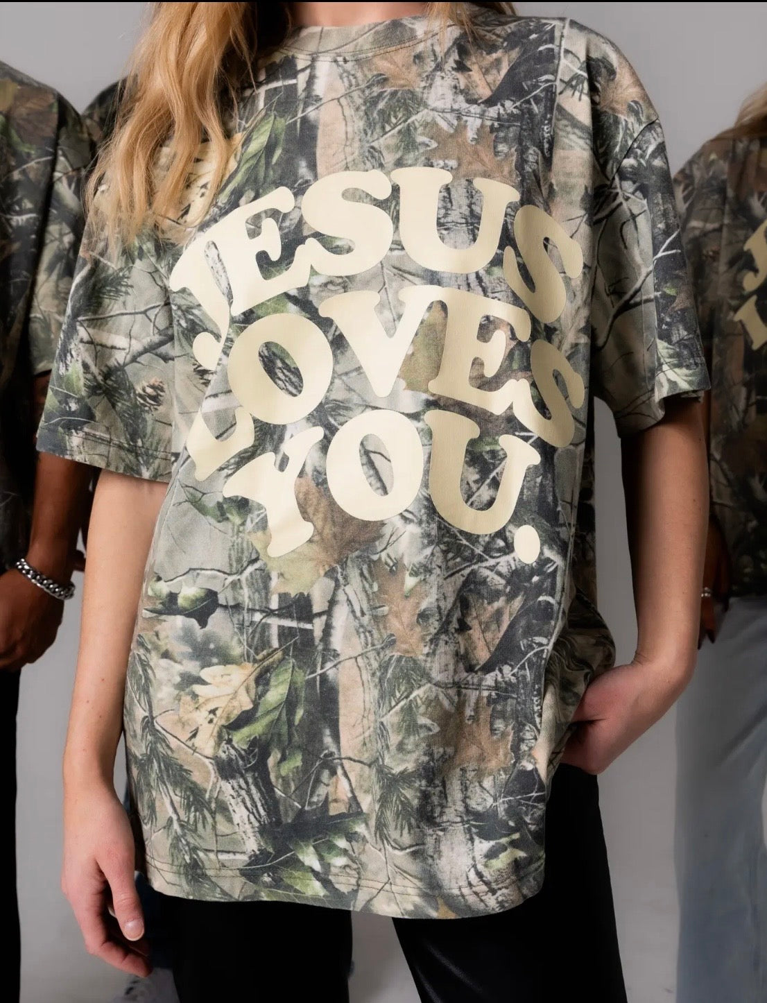 "Jesus Loves You" Camo Tee