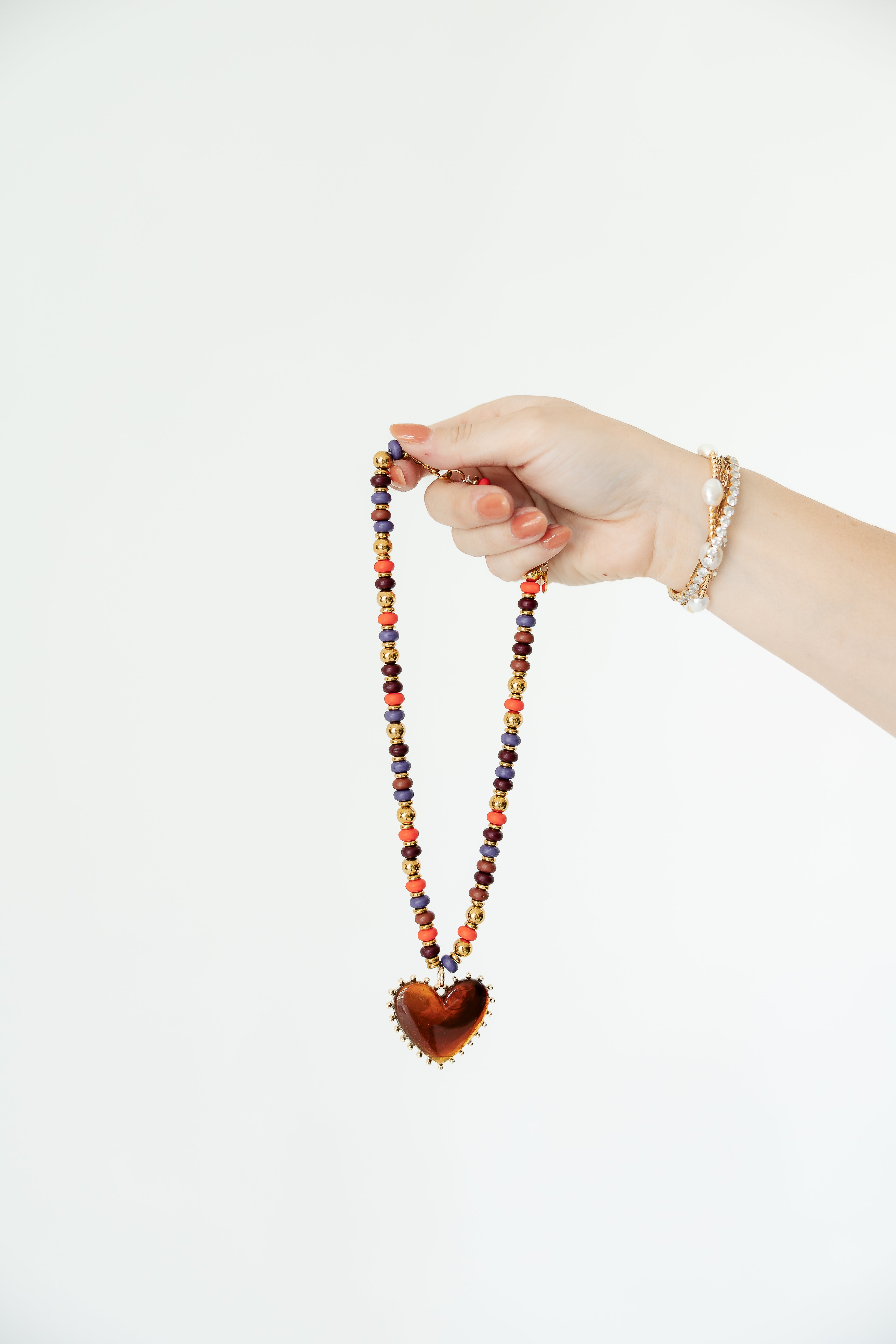 Beljoy Beaded Heart Necklace