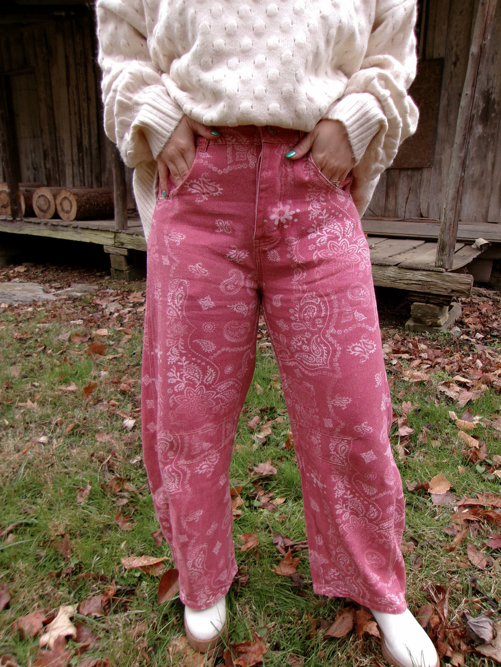 Rosie Bandana Barrel Jeans