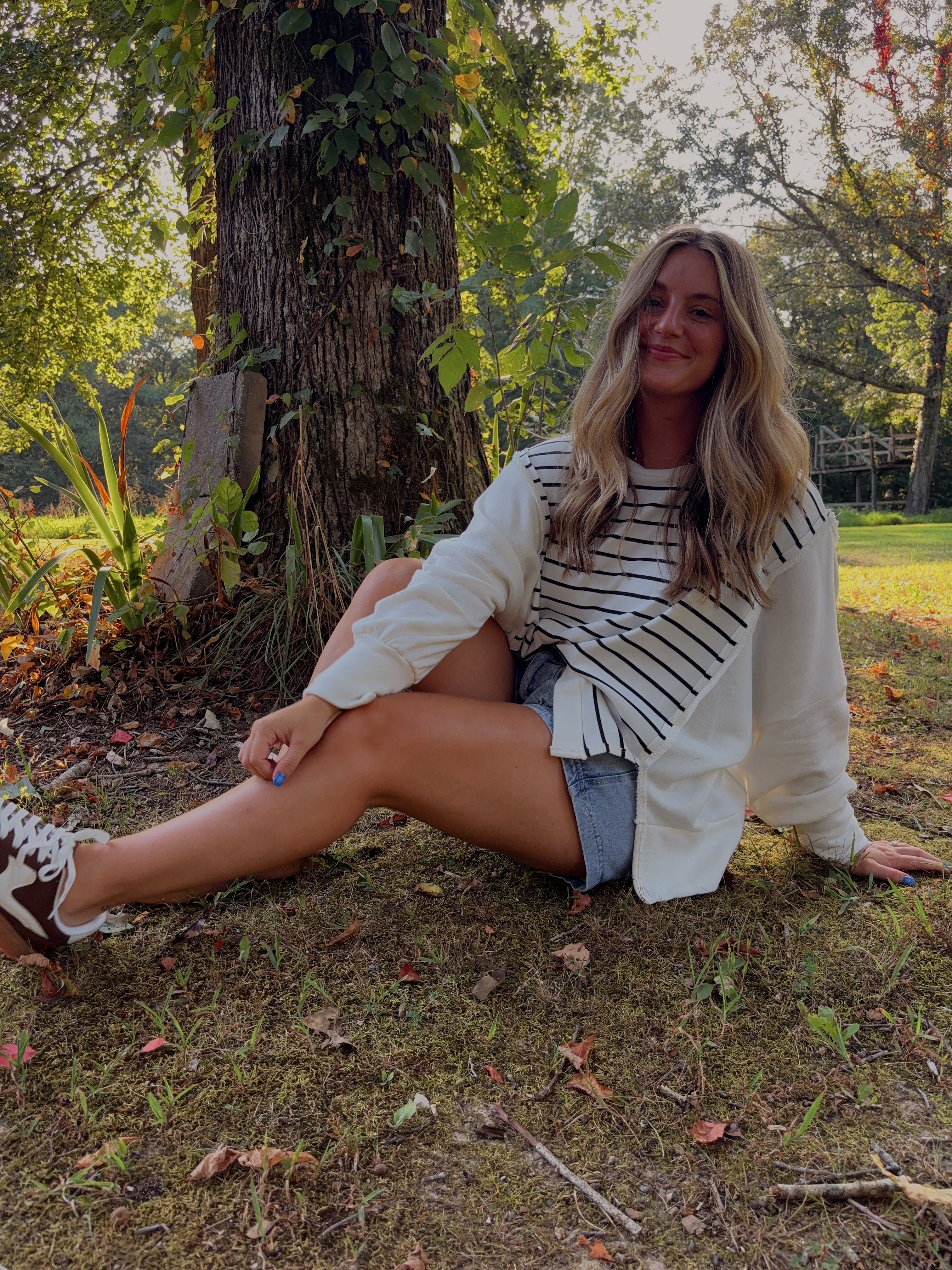 Sally Striped Oversized Top