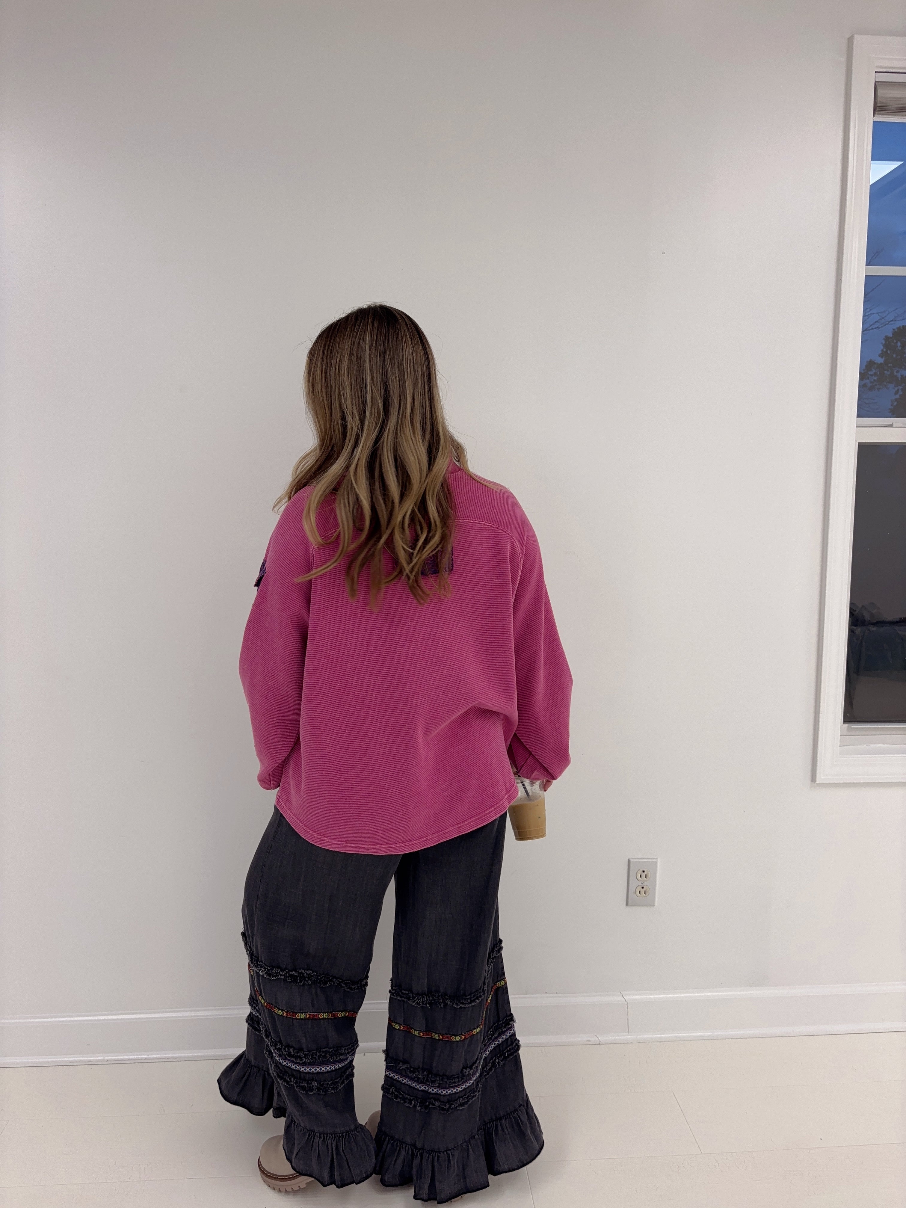 Cotton Candy Ribbed Pullover