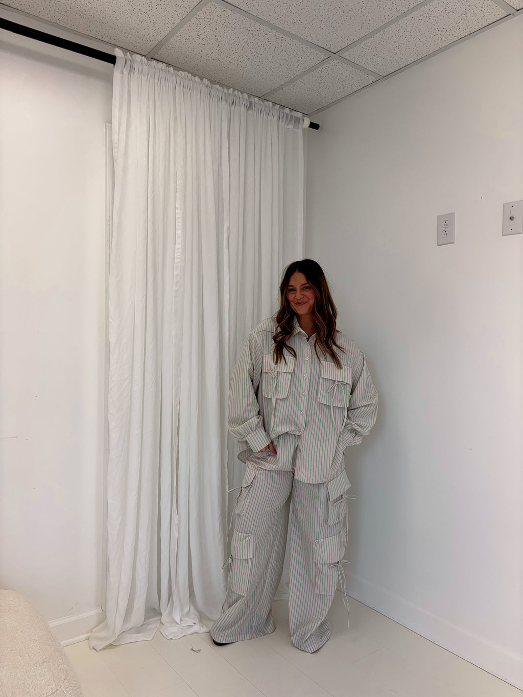 Sincerely Seersucker Striped Set