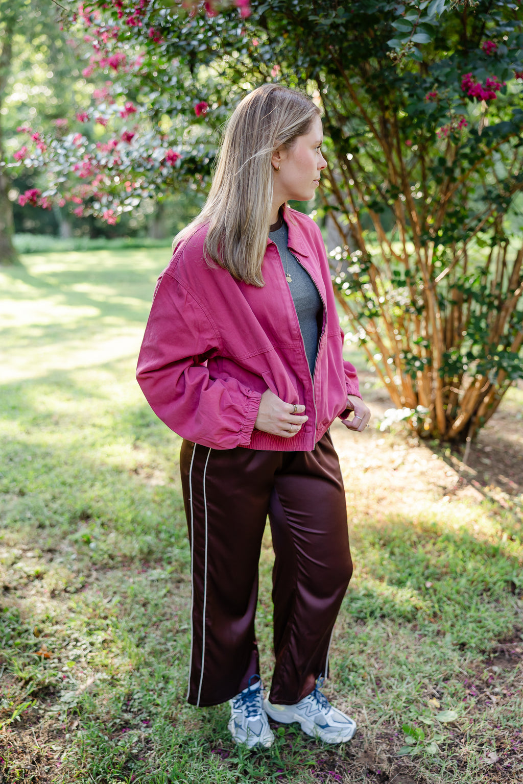 Raspberry Bomber Jacket