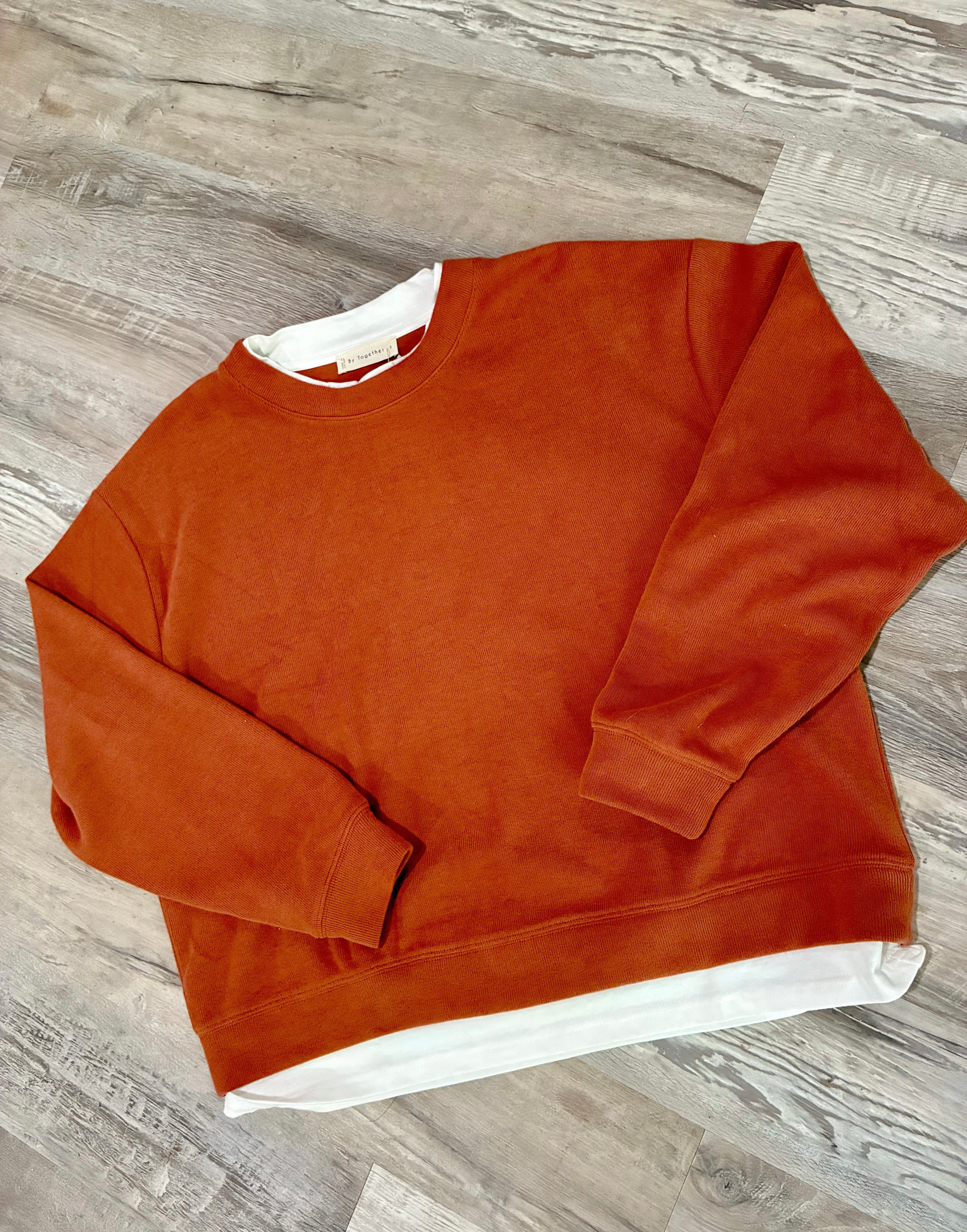 Two For One Pullover - Rust