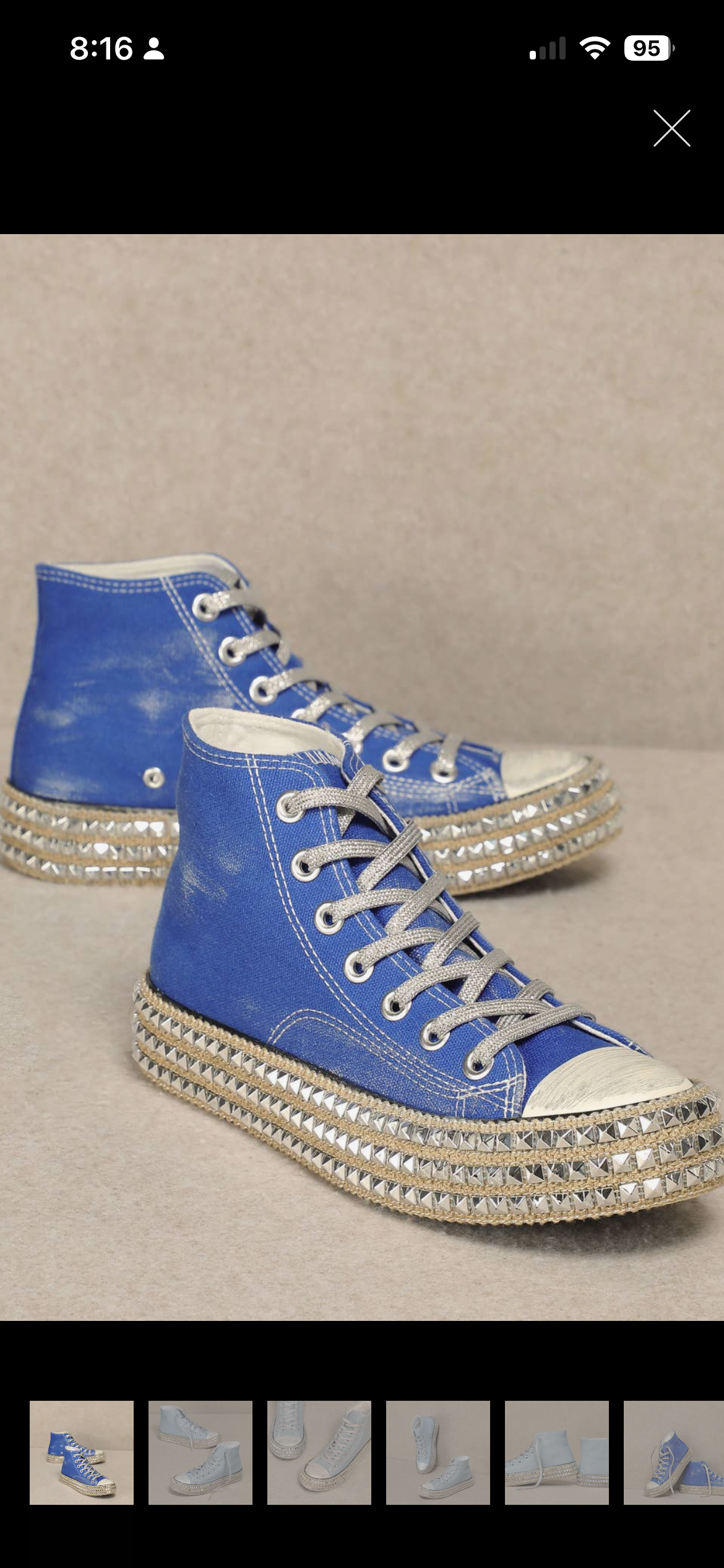 Dark Blue Studded Sneakers - Preorder