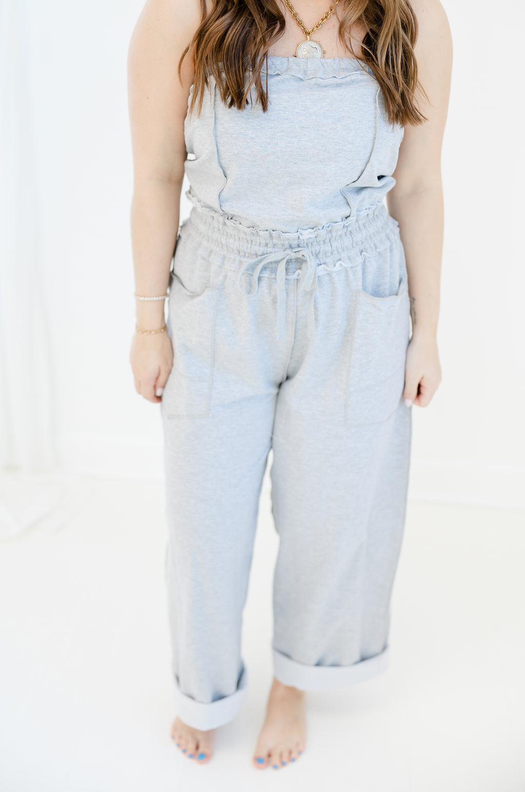 Natural State Strapless Jumpsuit