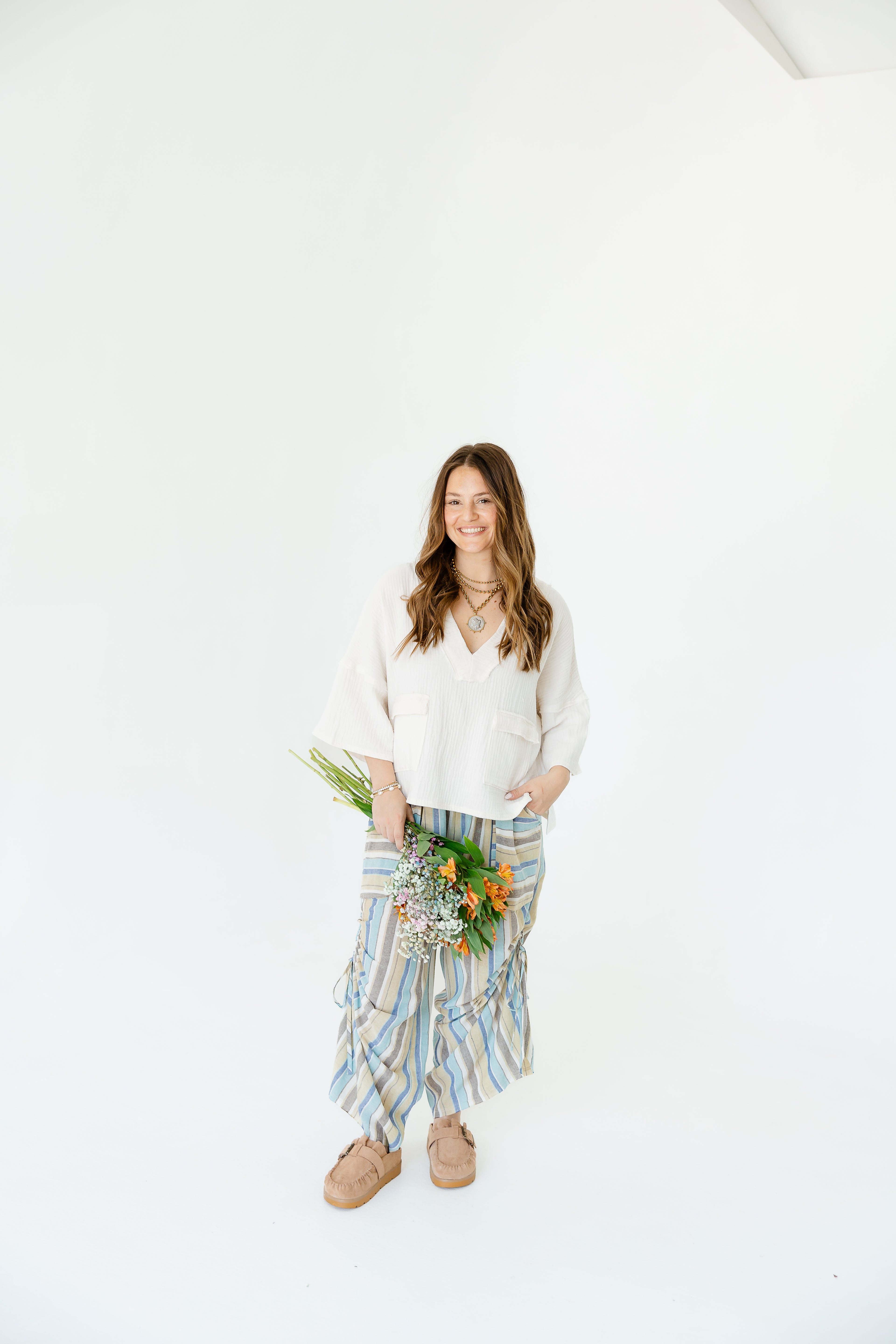 Palmer Striped Pants - Blue