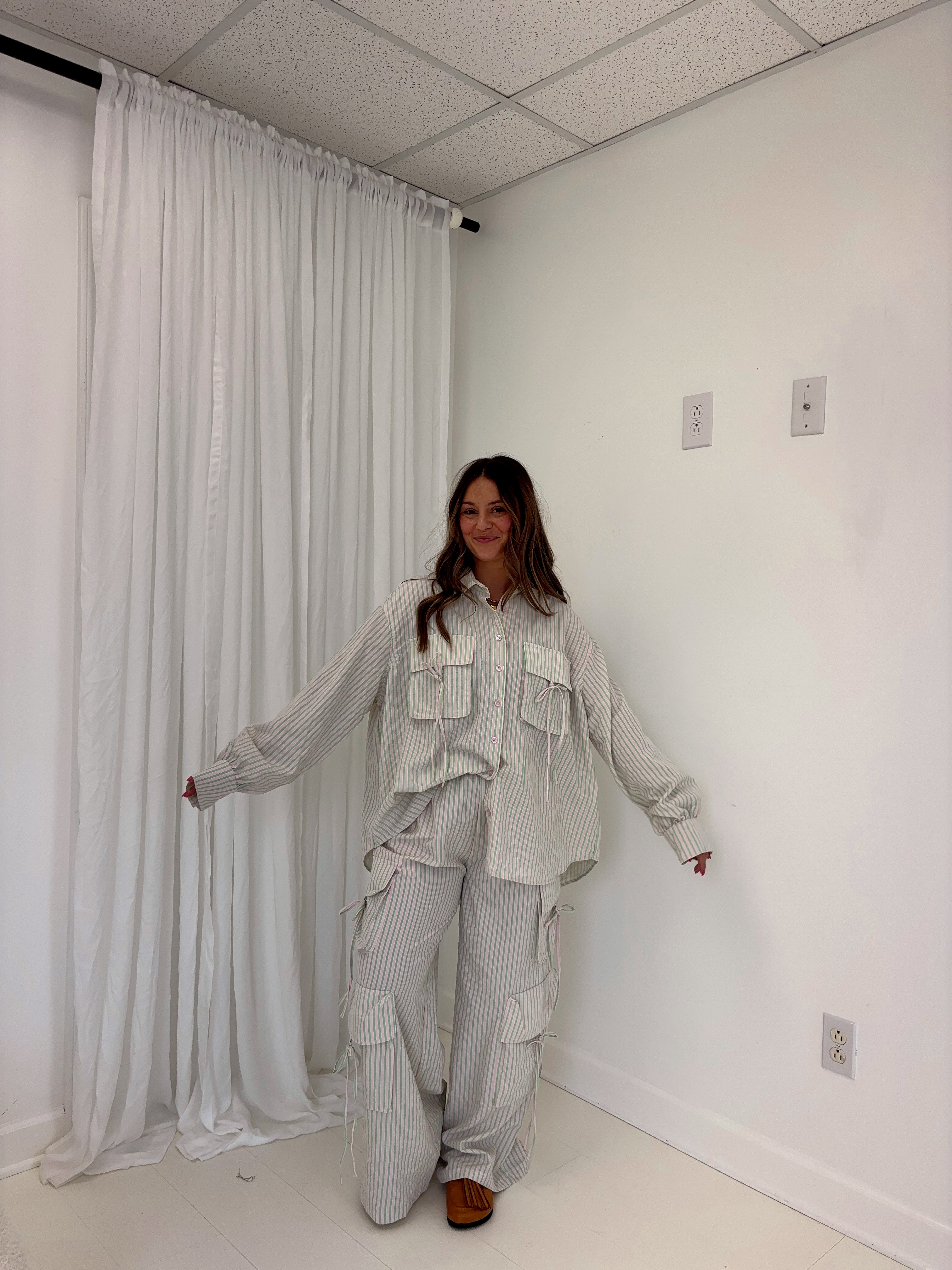 Sincerely Seersucker Striped Set