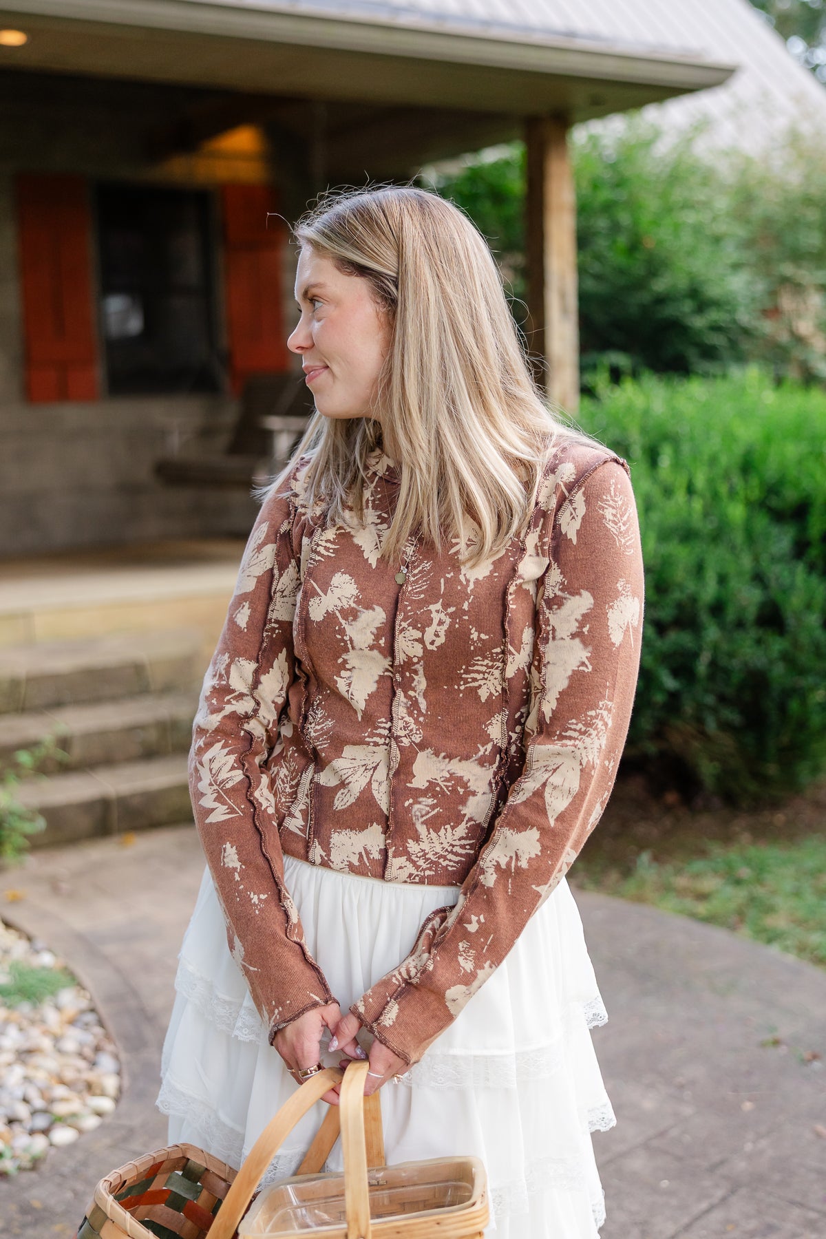 Wild Leaves Printed Top