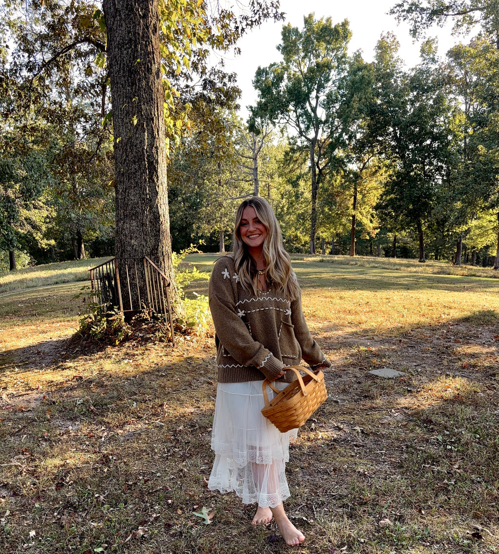 Benita Floral Sweater
