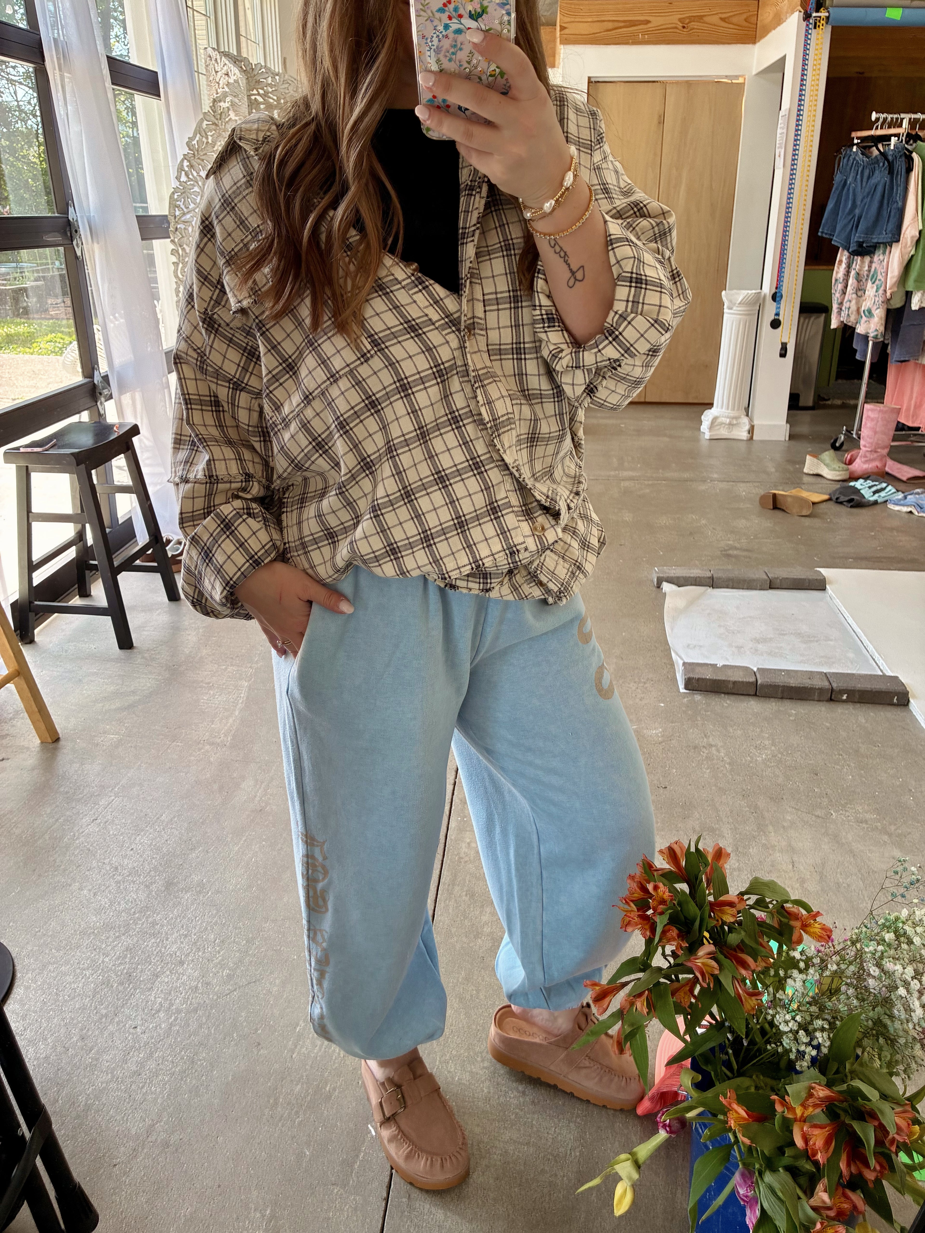 Washed Number Joggers