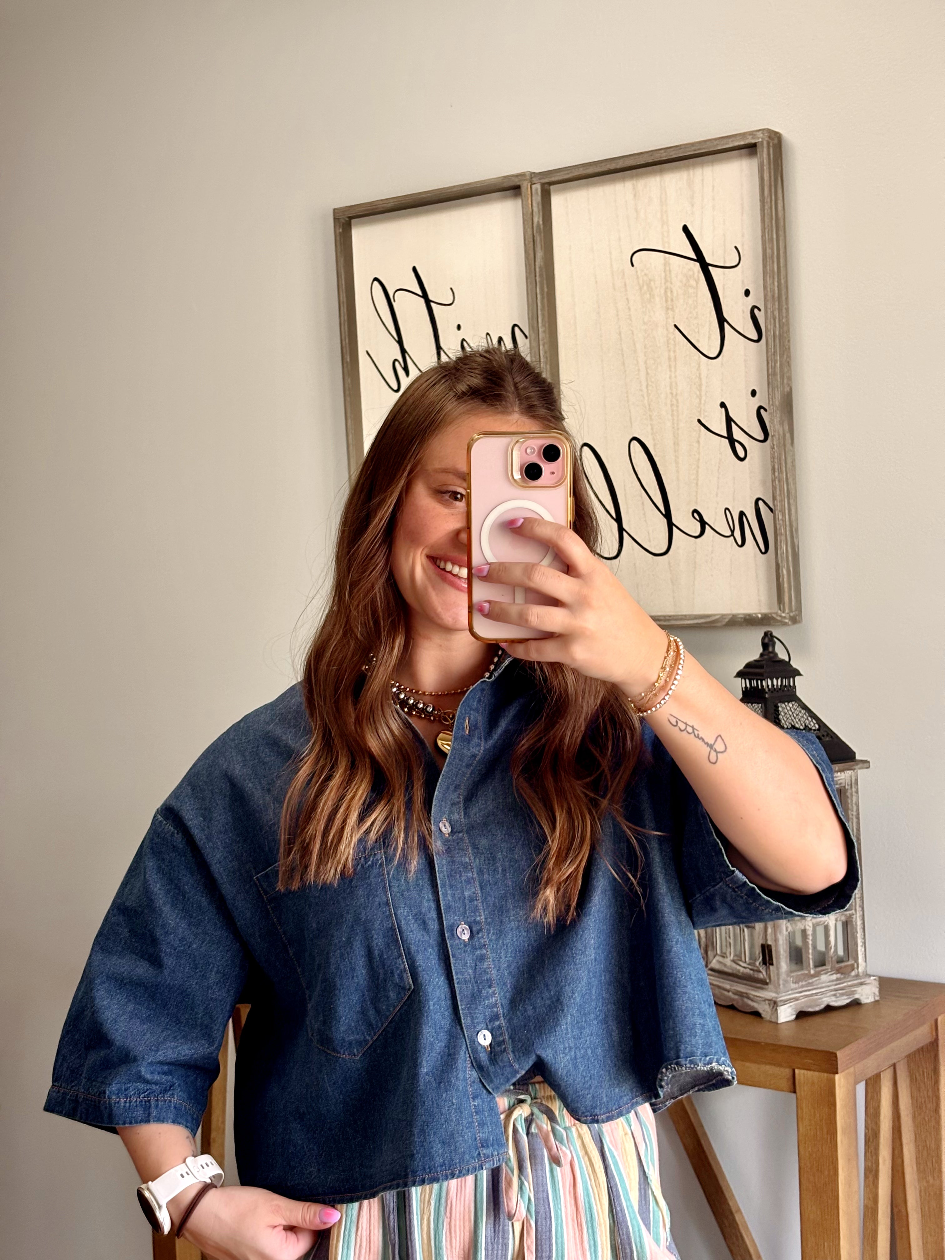 Melody Denim Top