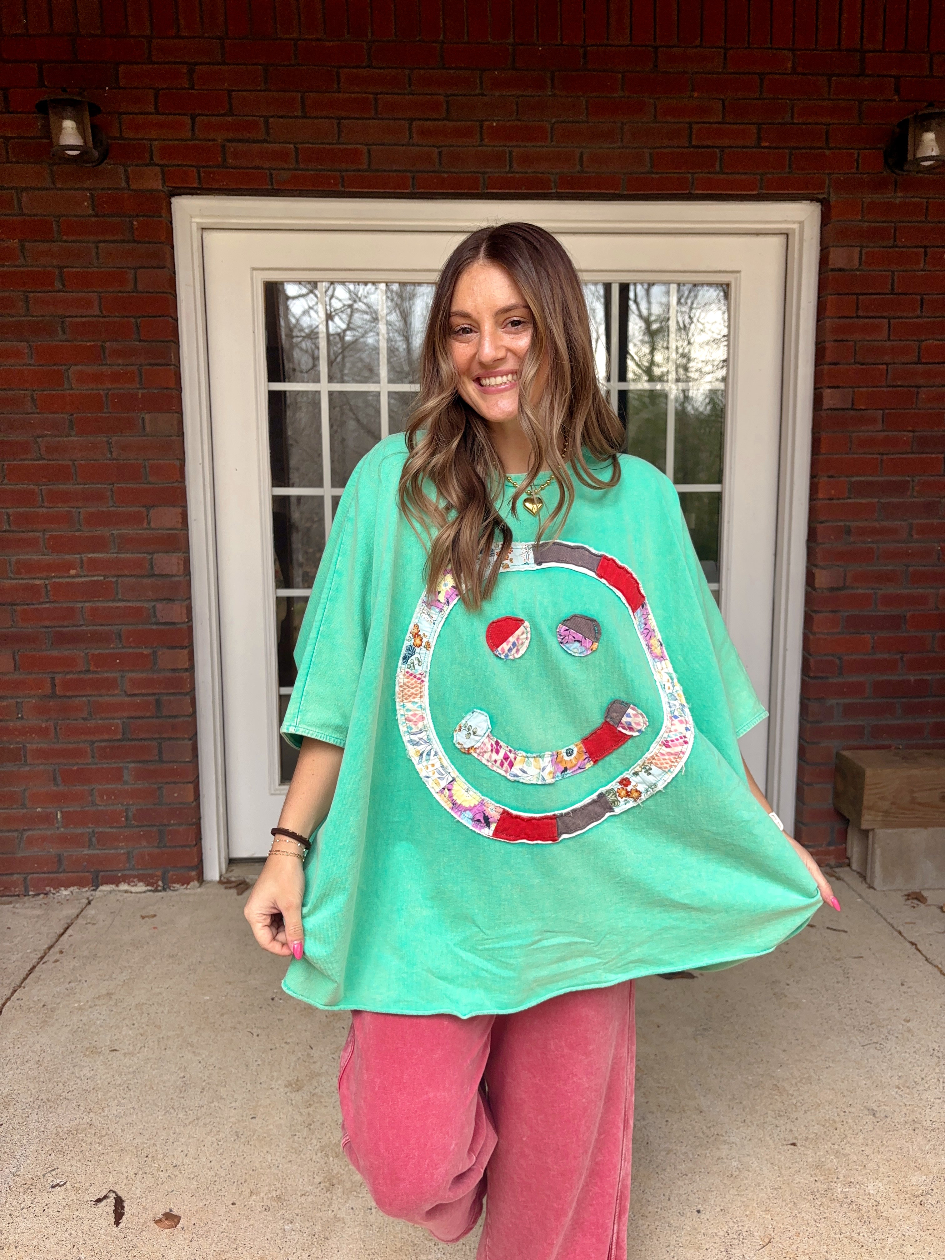 All Smiles Patchwork Top