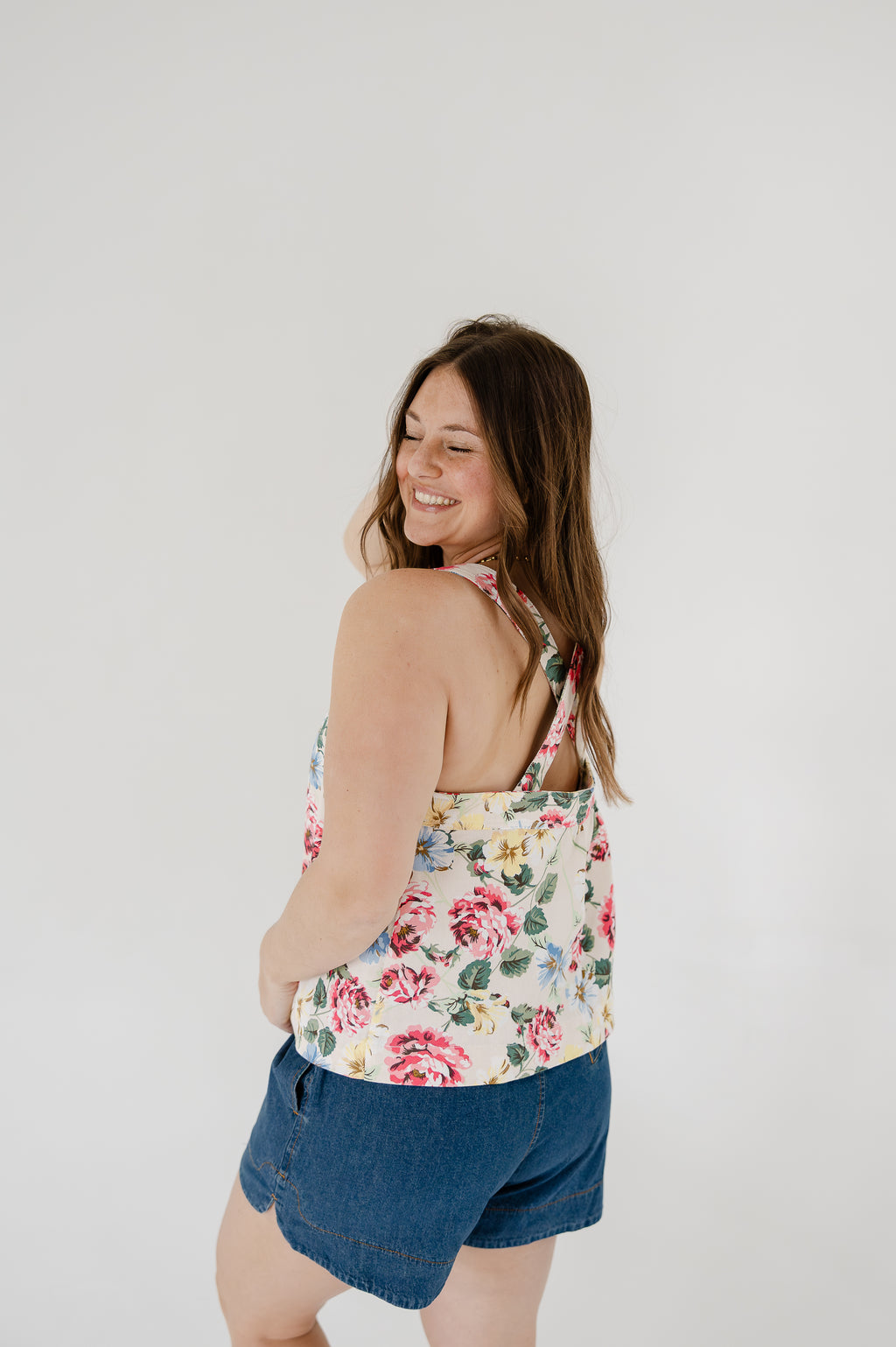 Callie Crossback Floral Top