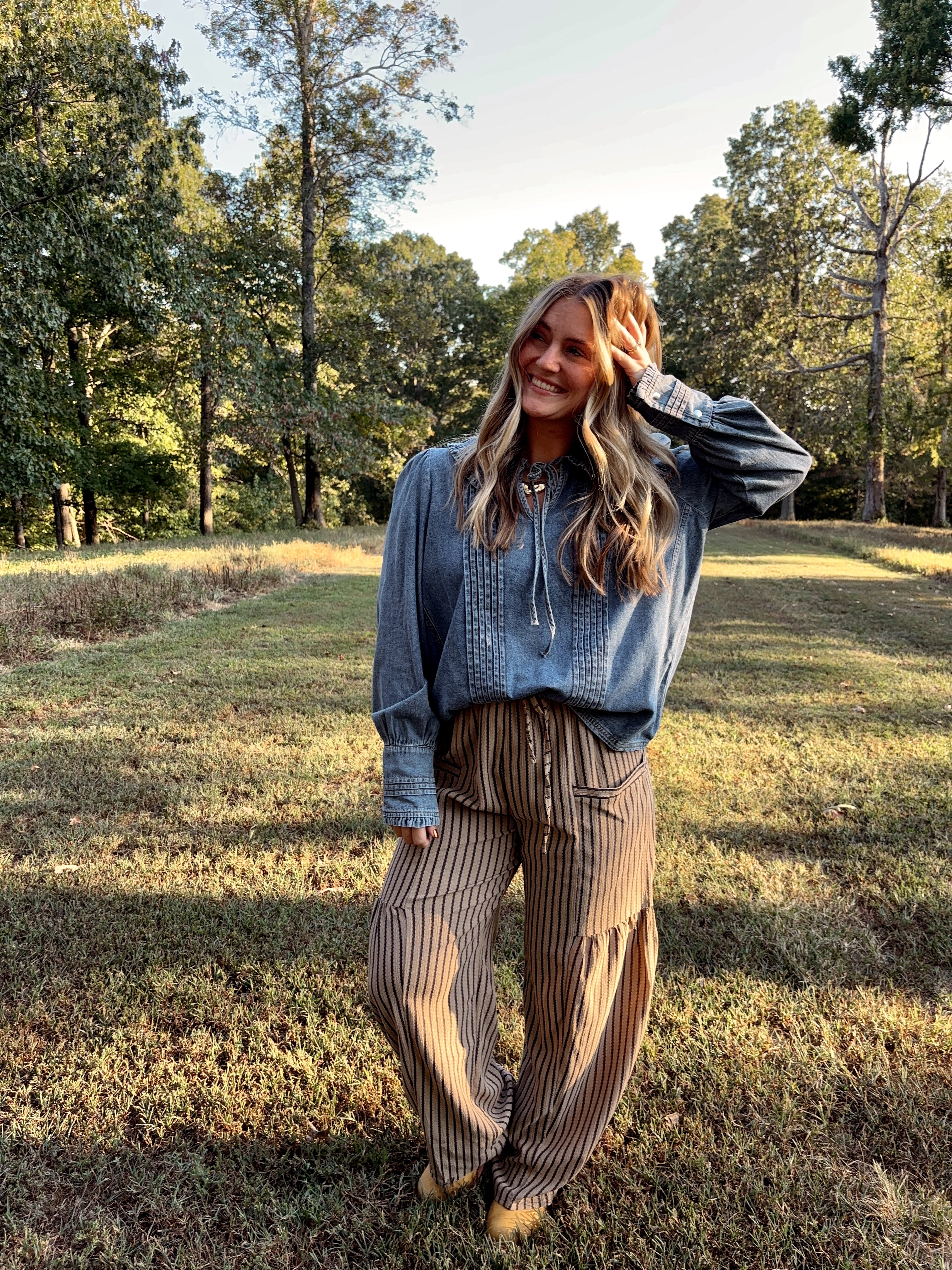 Saylor Vintage Denim Top