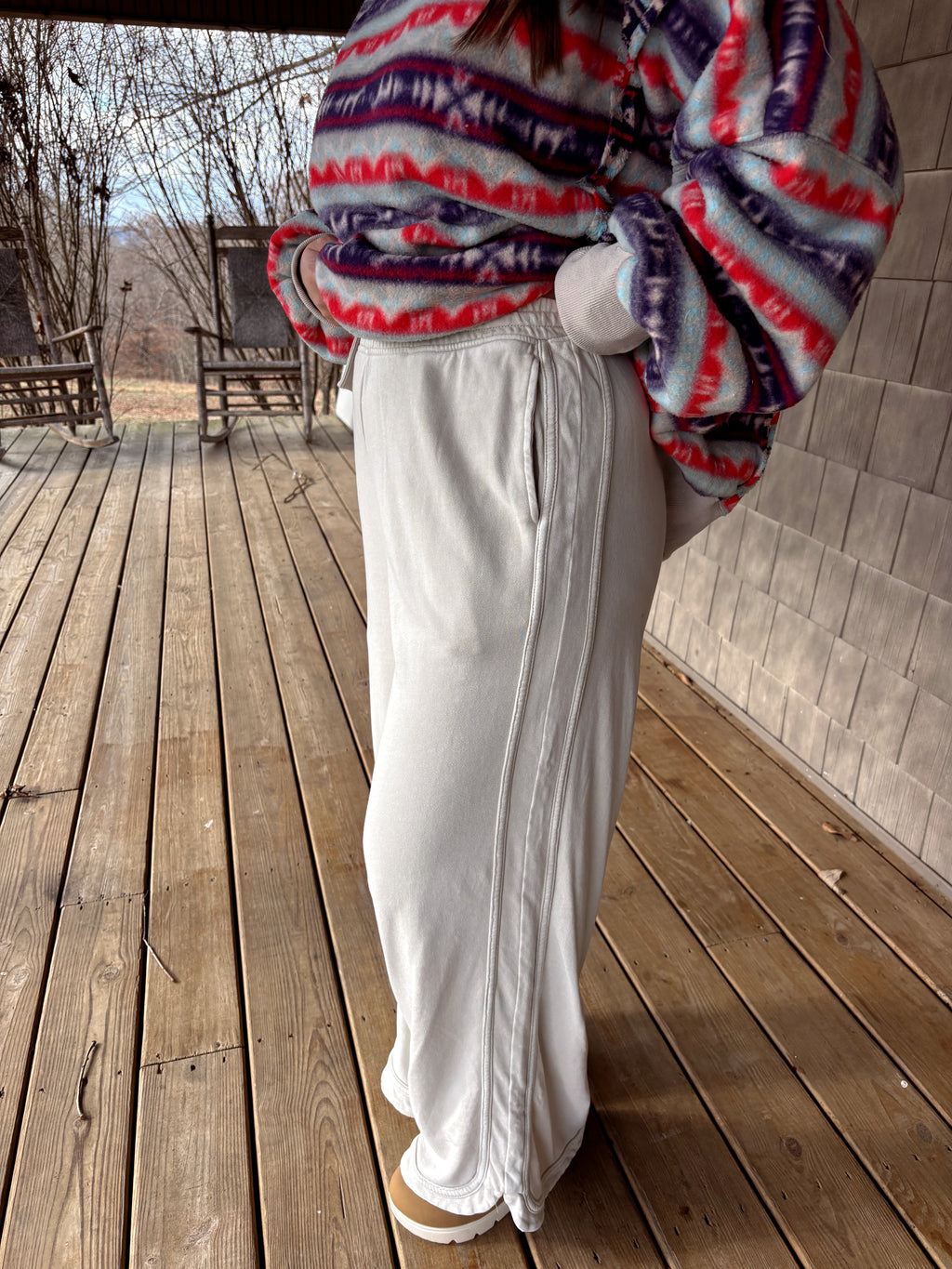 Mushroom Washed Casual Pants